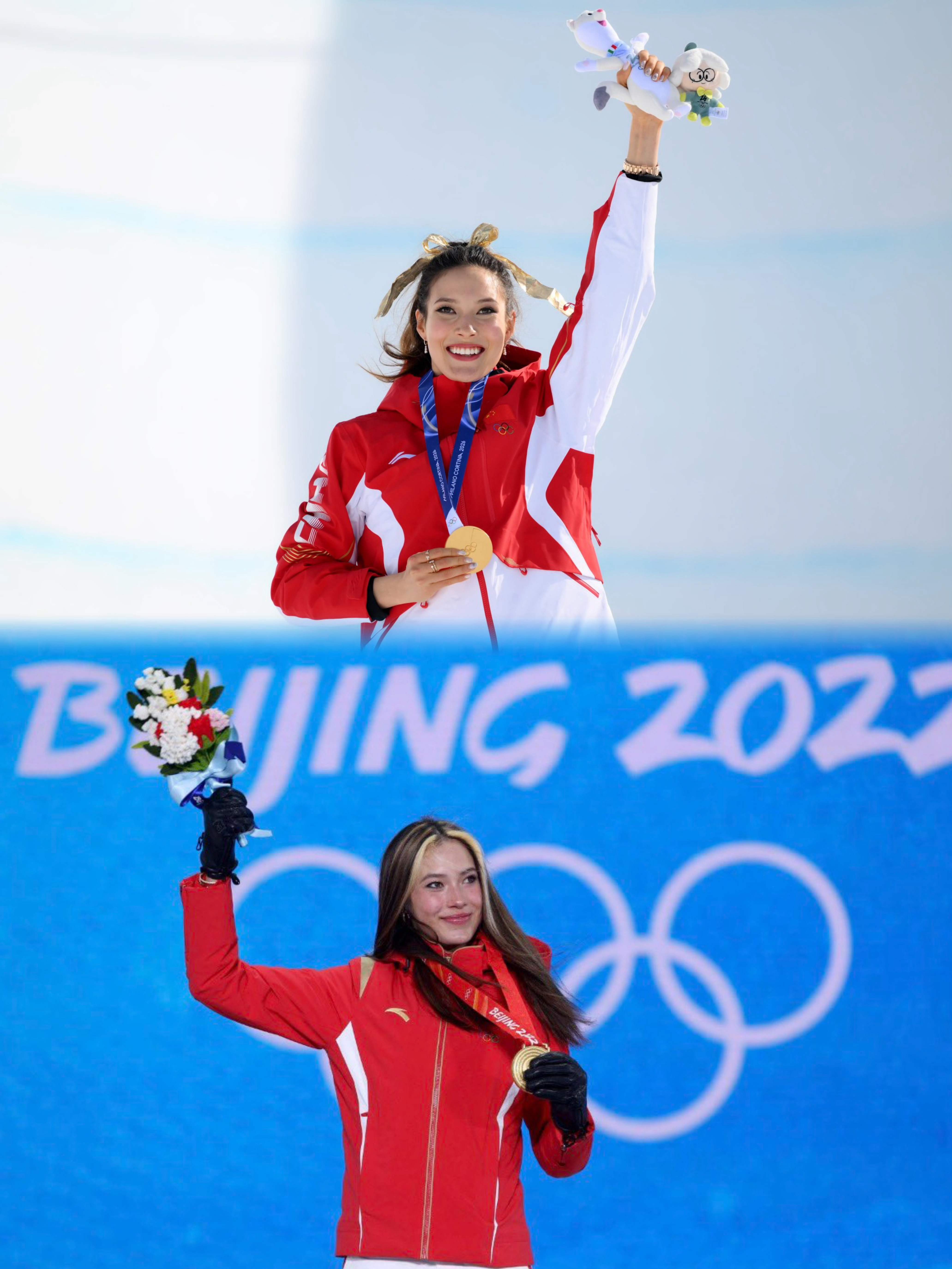 转发这个谷爱凌，拥有同款大心脏！你所付出的努力都能得到最好的回报！谷爱凌 九亿少