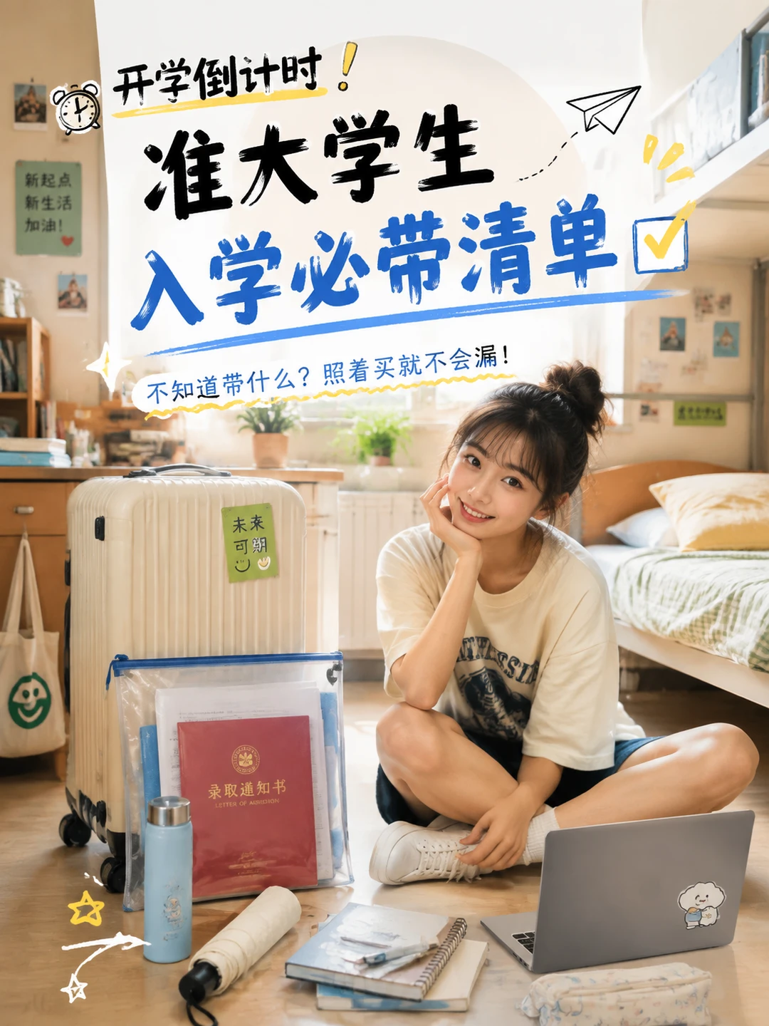 🎒开学倒计时！准大学生入学必带清单来了