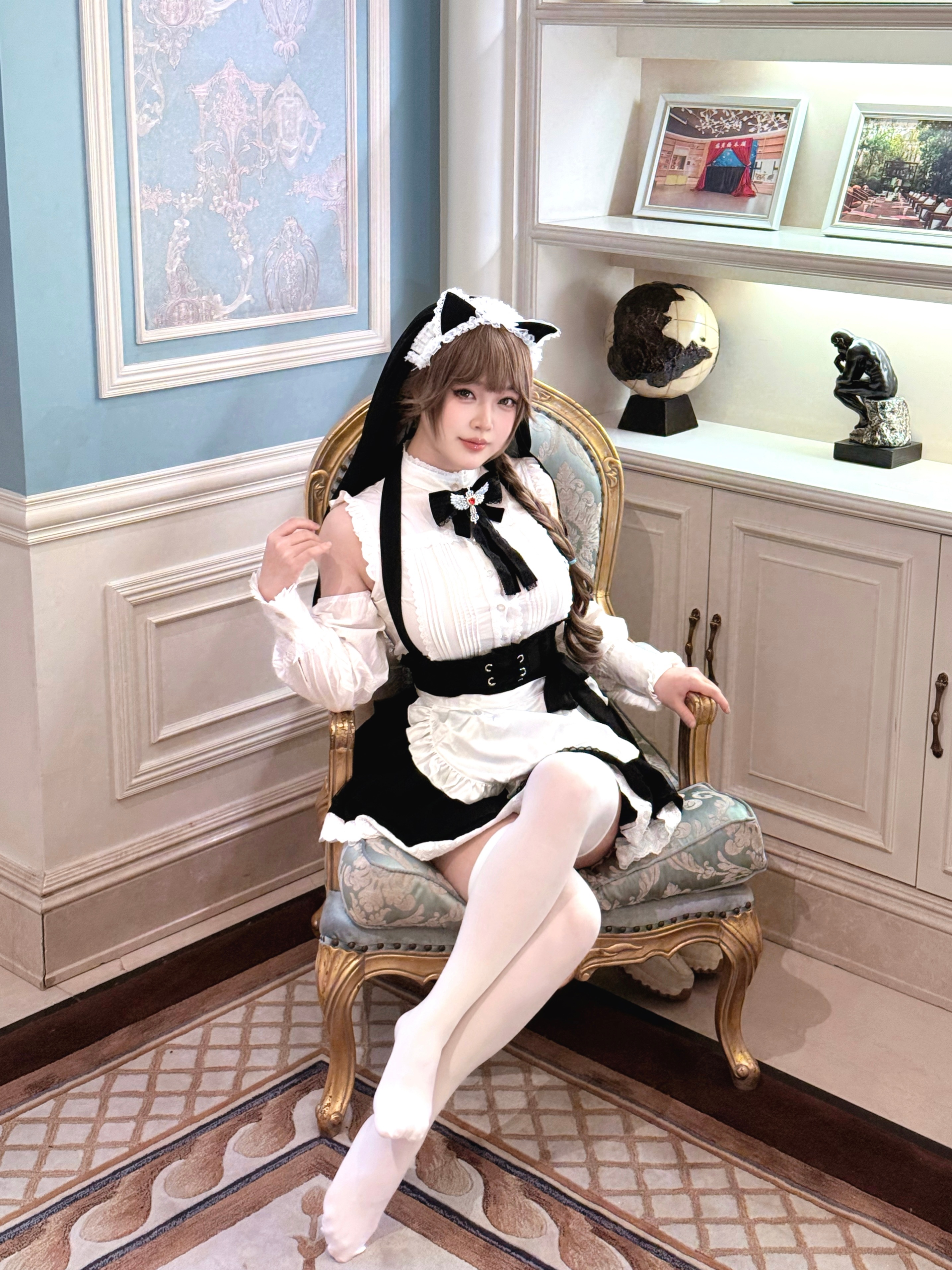 这一次是搭配了一个围裙是喵喵女仆嗷。拍的明天工厂开工了！立刻把剩下的做了