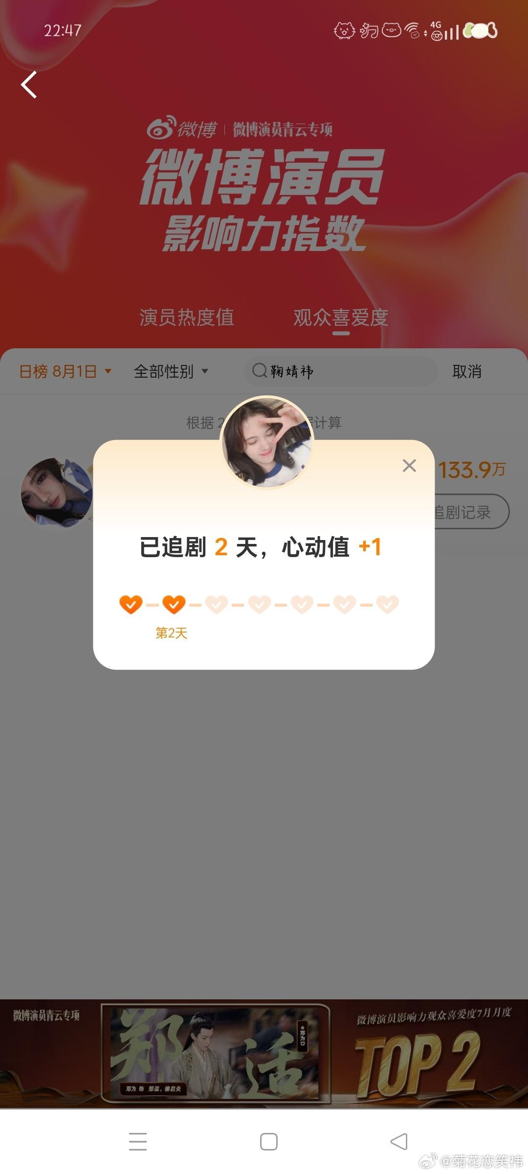 微博演员影响力指数姜黎非心动Day37  专栏 · 991投票箱