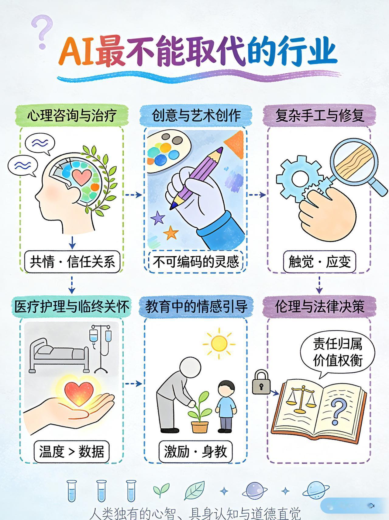 ai最不能取代的行业有哪些？科普 涨知识 ai 一图看懂