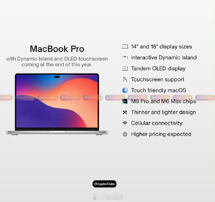 新款MacBookPro爆料 苹果新品来了 终于把刘海屏给改了