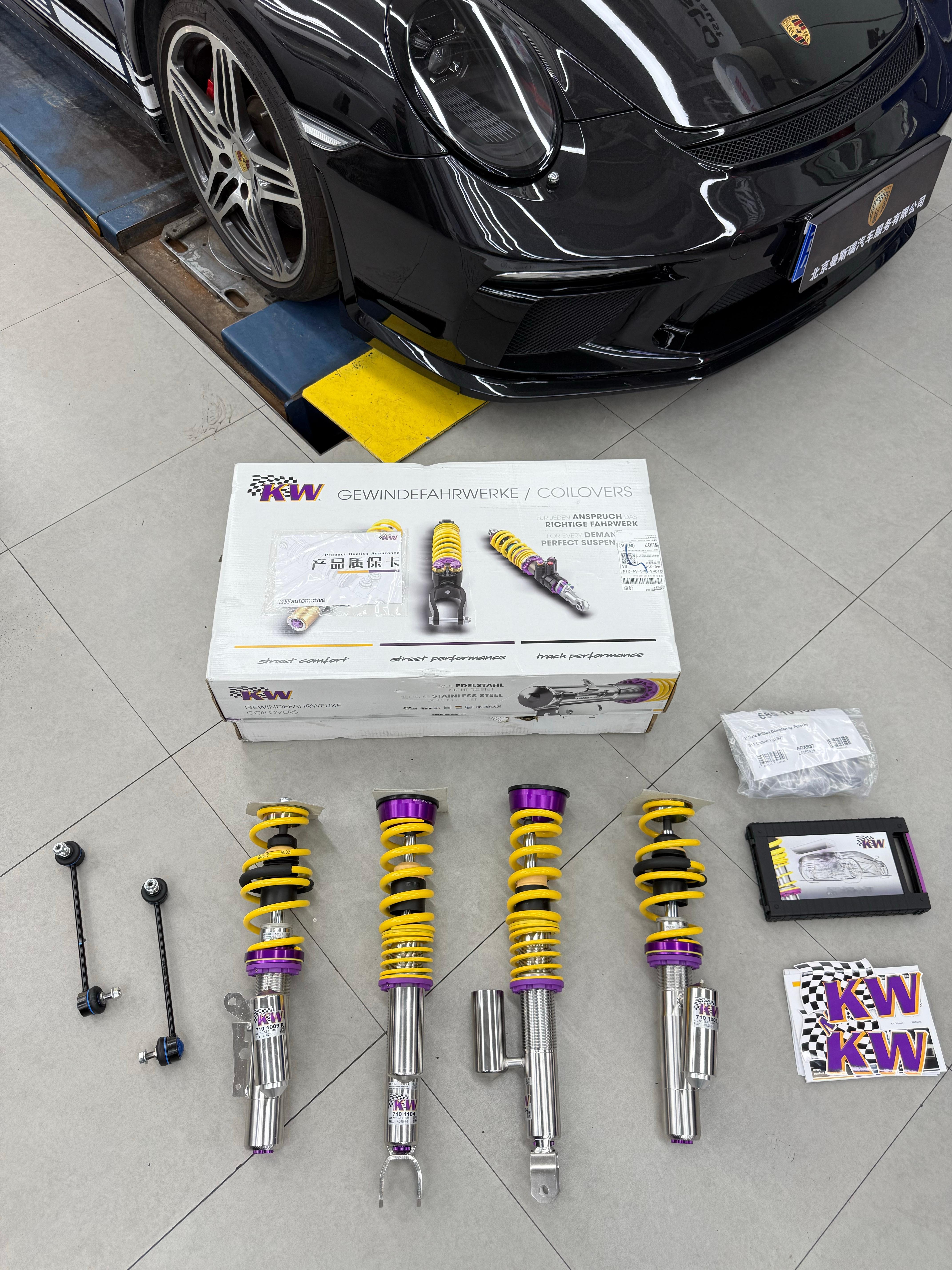 保时捷997 Turbo KW V3避震系统升级起来