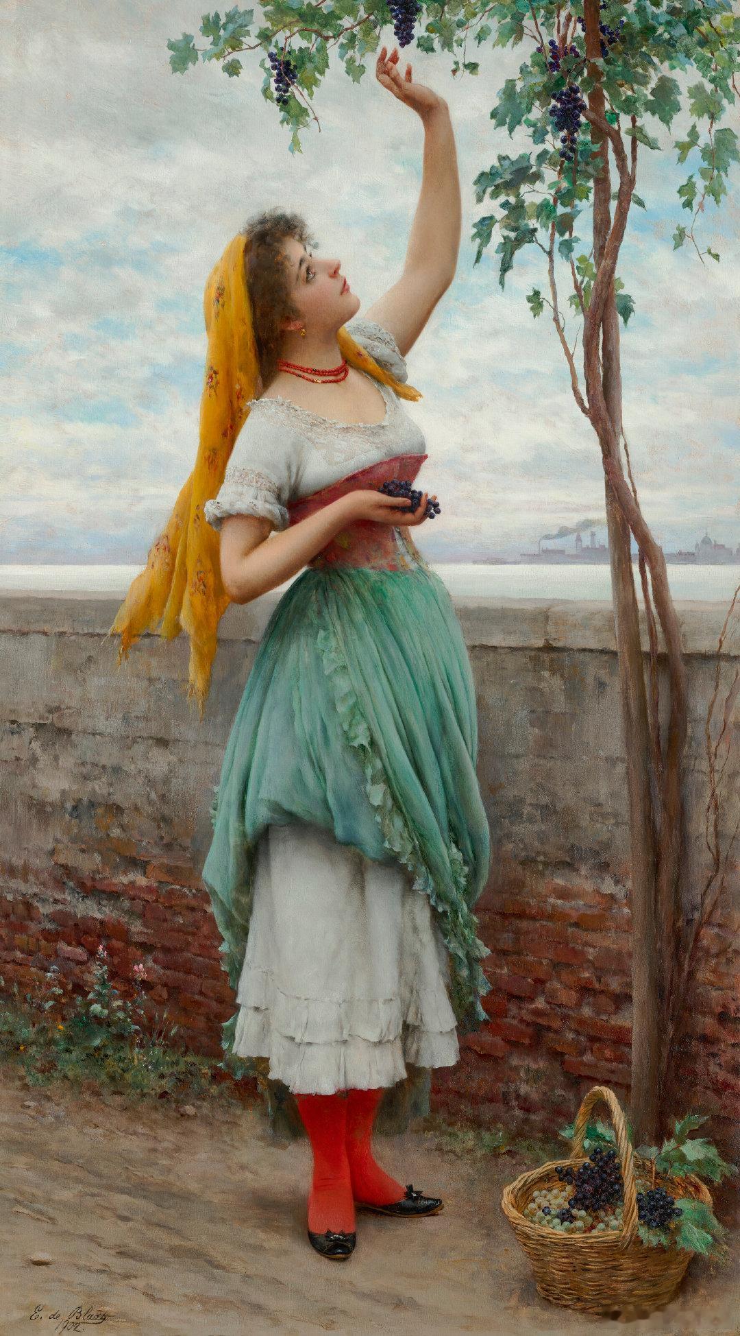 奥地利画家尤金·冯·布拉斯（Eugene von Blaas，1843-1931