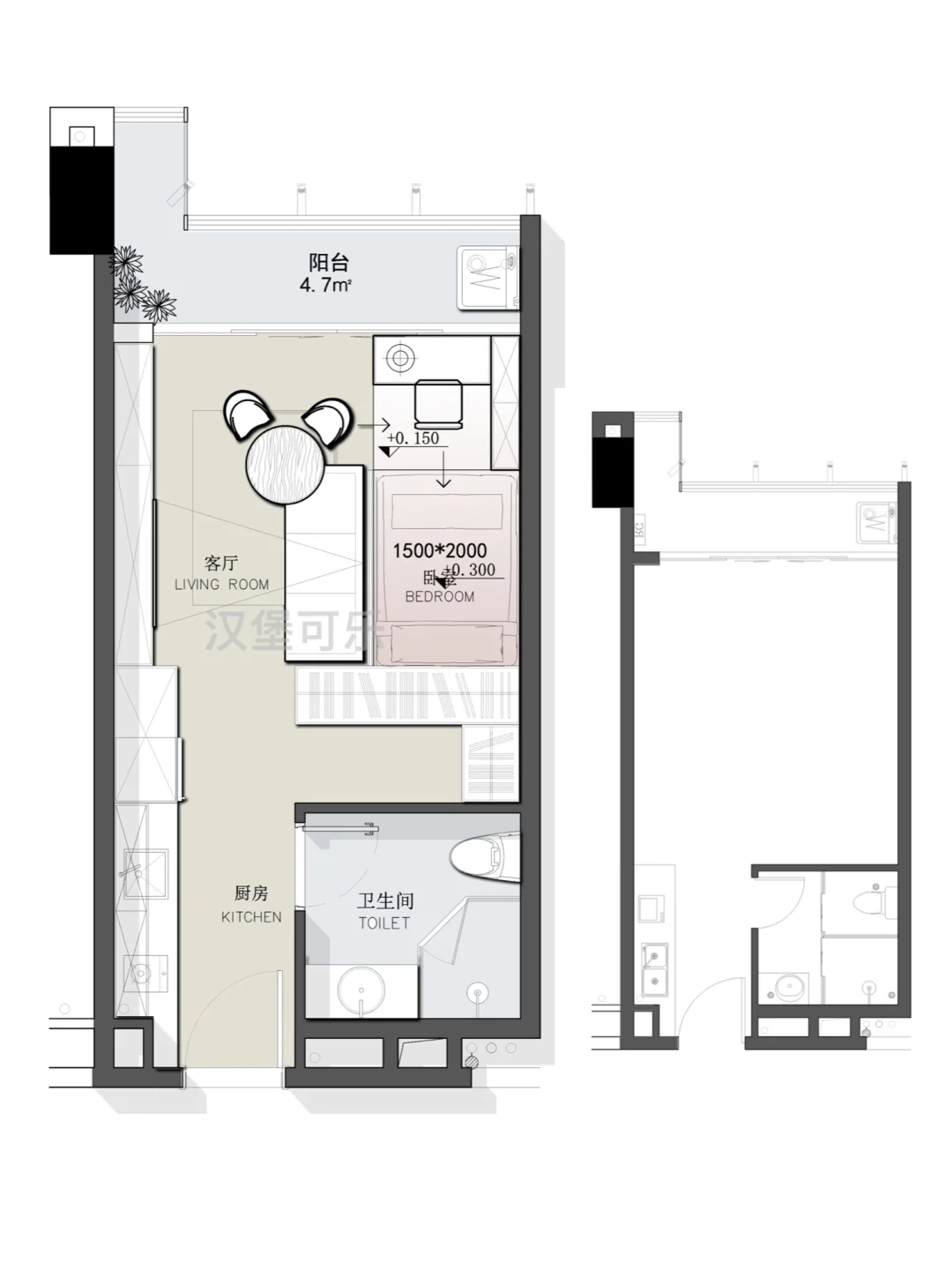 户型优化/小户型单身公寓平面方案