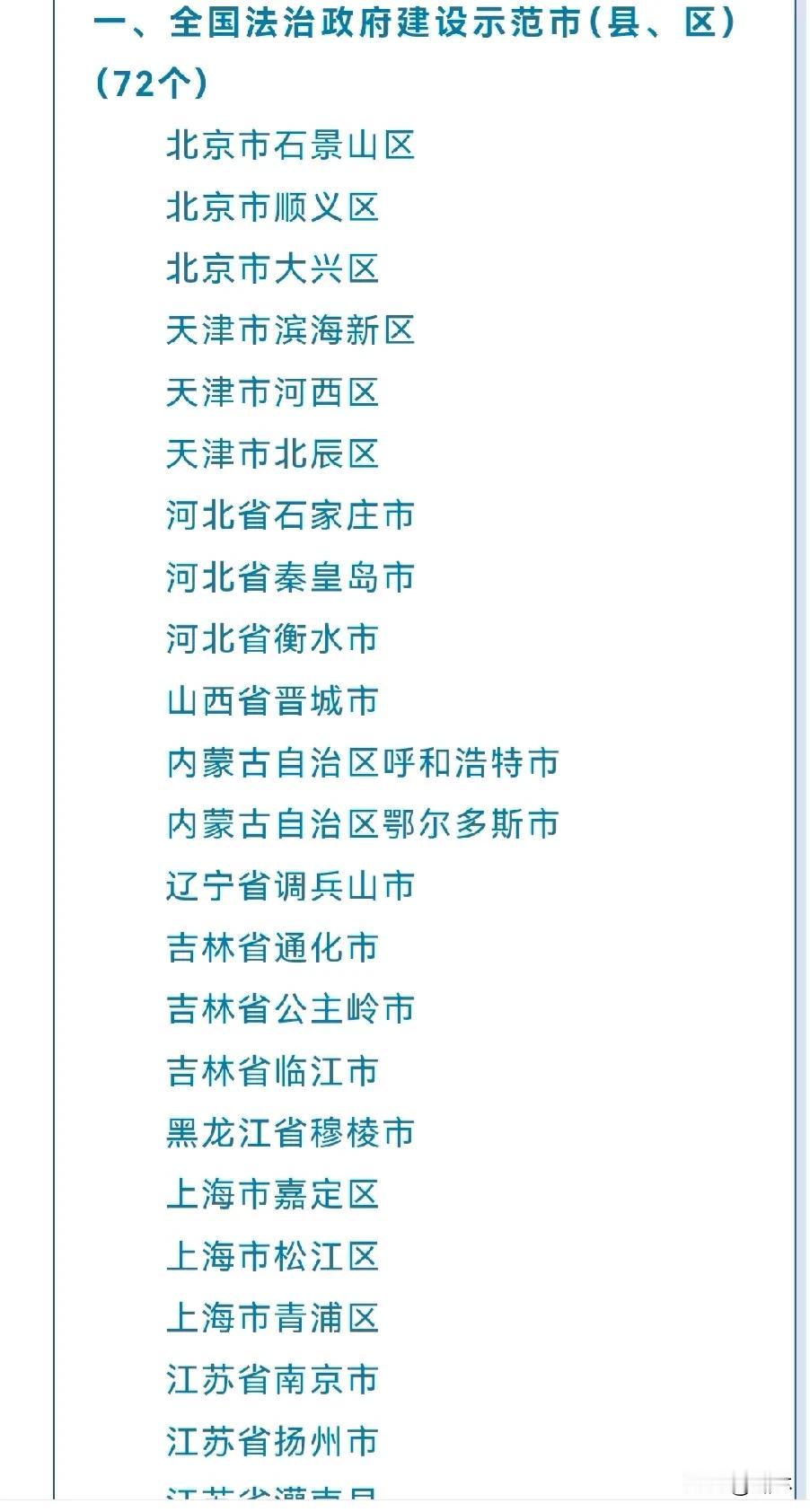 宝鸡市上榜——第三批全国法治政府建设示范地区和项目名单公示名单