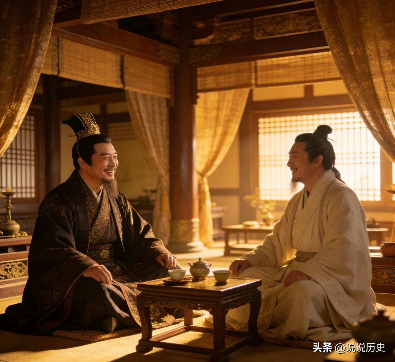 一次，光武帝刘秀，邀请好友严光，进宫畅谈。2人一直聊到深夜，只好同睡一床。次日，