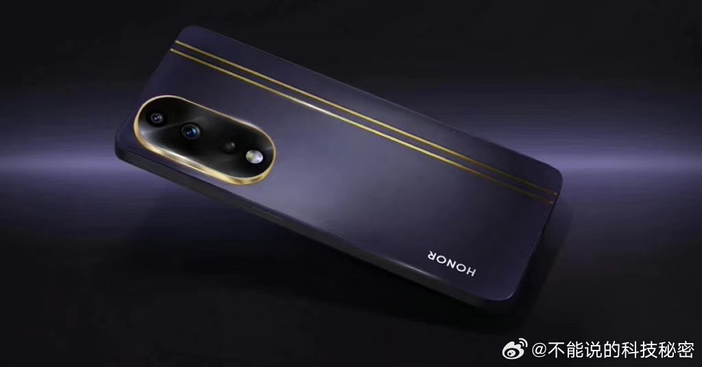 网络上今天传出一张号称是荣耀 90 GT 手机渲染图，机身背面采用醒目的紫色为底