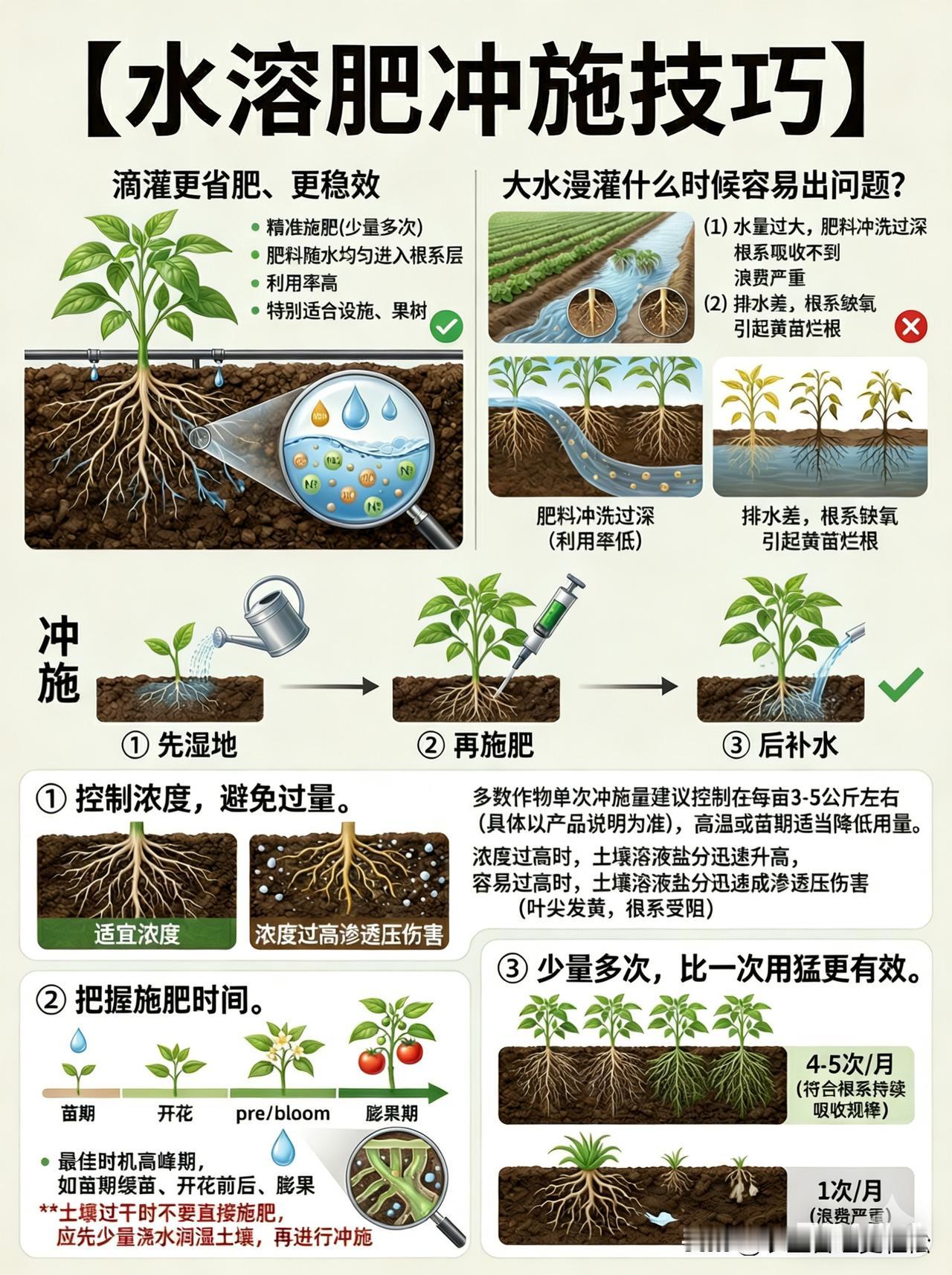 你会施肥吗？滴灌的顺序，水溶肥的作用施肥要合理 施肥避坑 农资施肥技巧 水溶滴灌