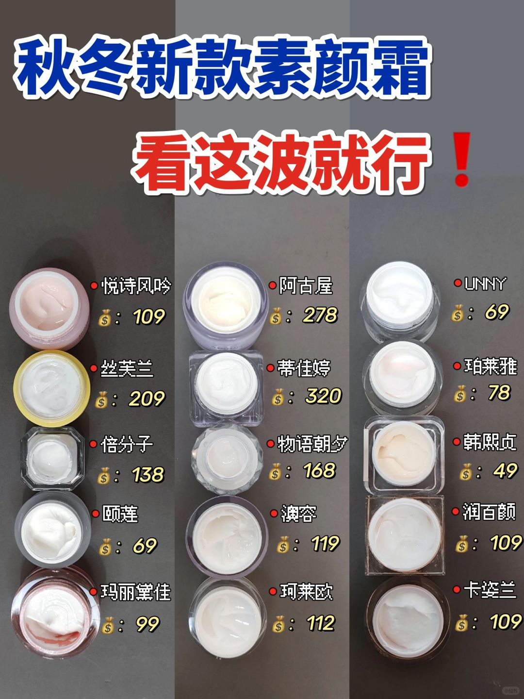 自用总结分享！新品素颜霜攻略看过来！