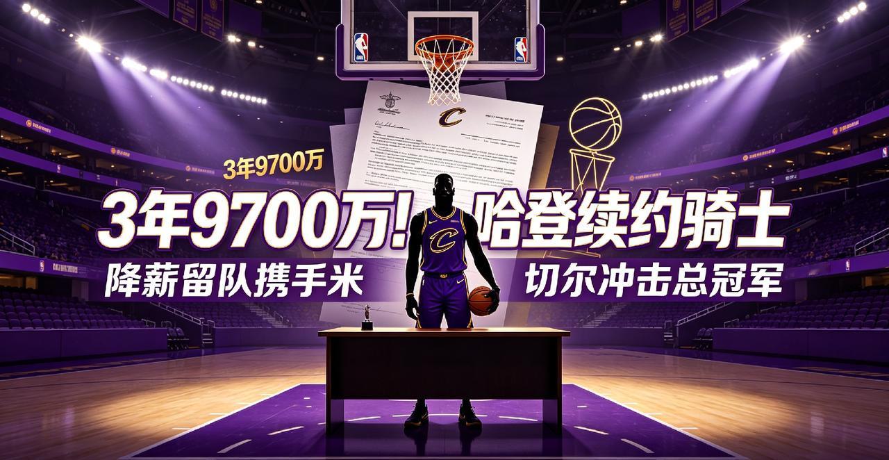重磅！3年9700万！哈登降薪留守骑士，冲冠窗口正式打开
 
重磅消息落地，哈登