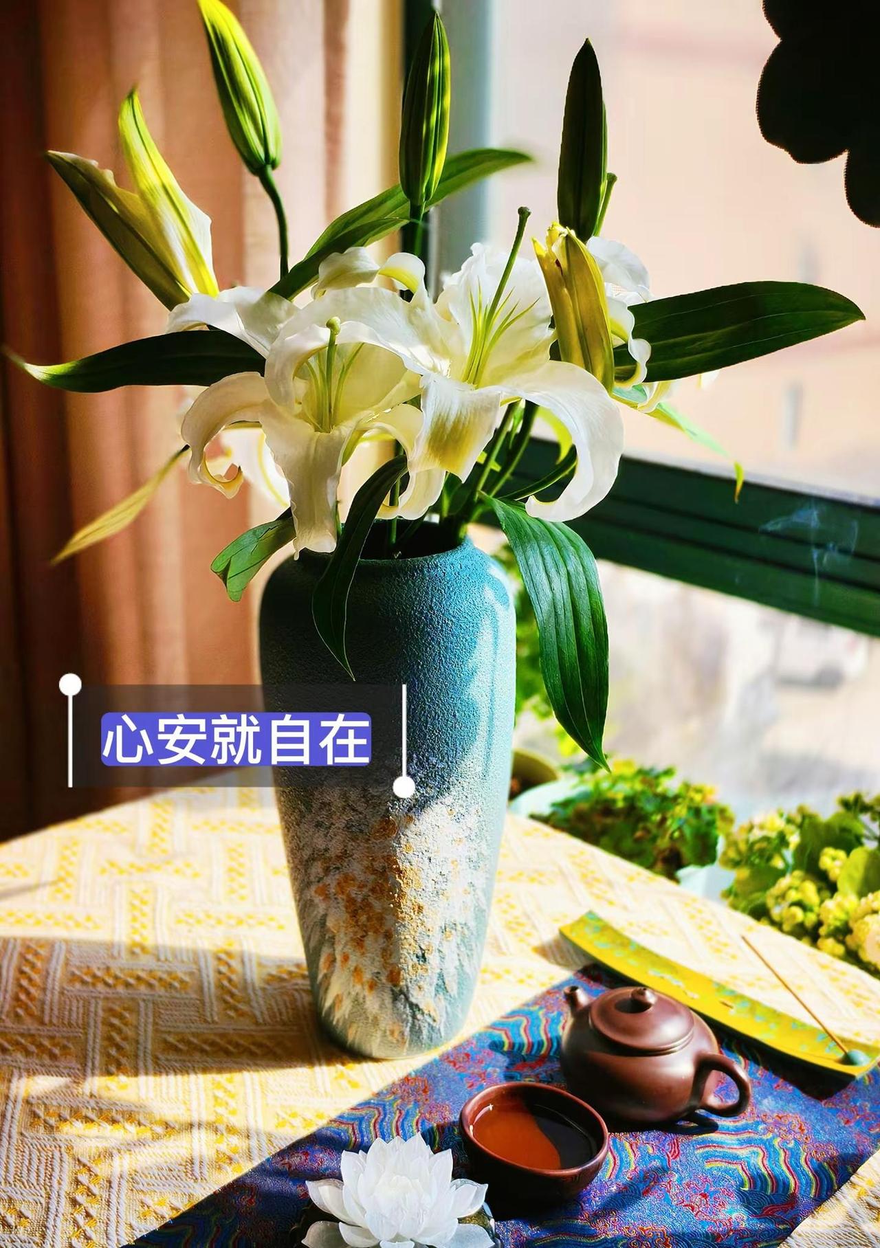 这个角落治愈了我的焦虑！你看，光在移动，茶在变温，花在呼吸~我们什么也不用做，就