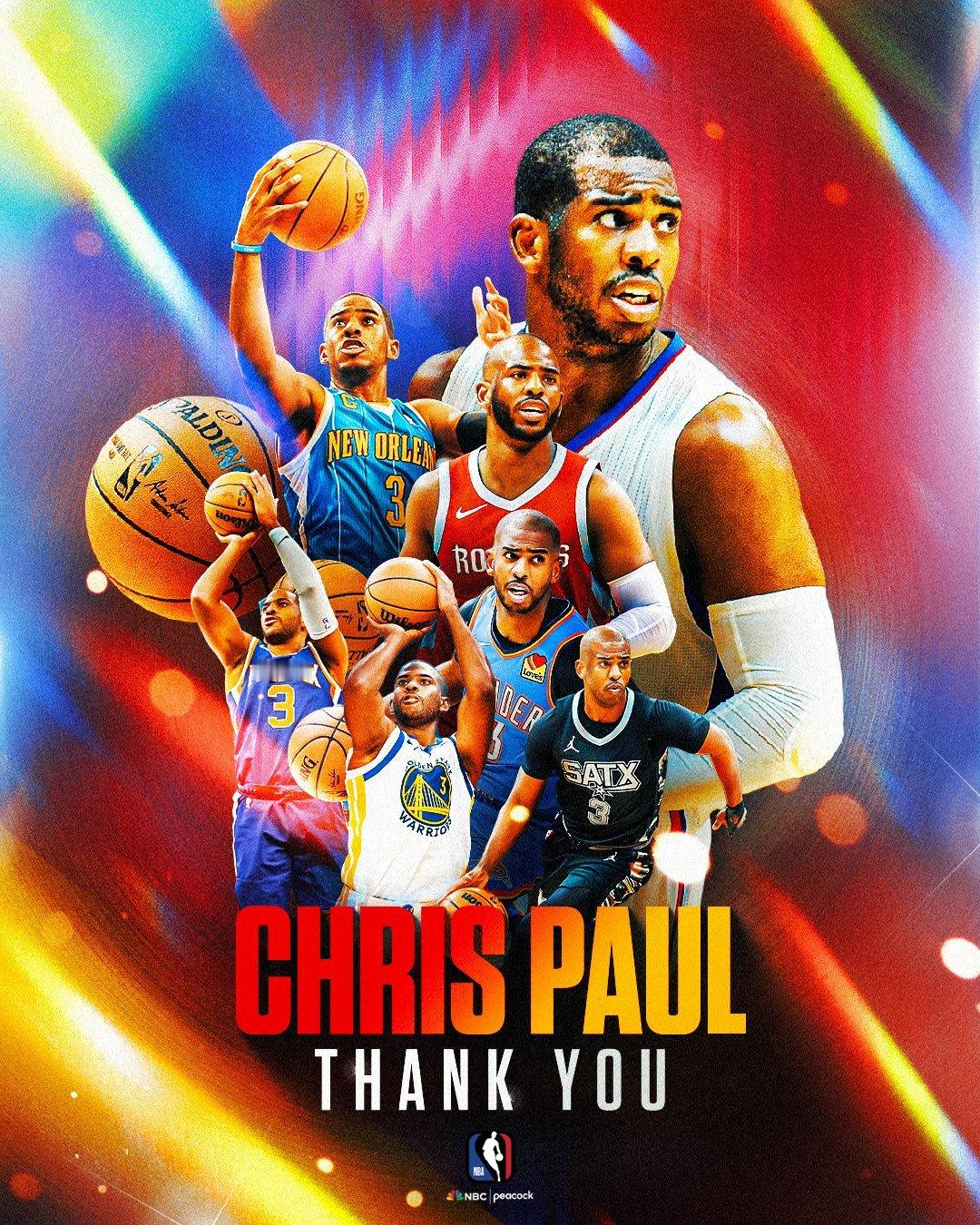 保罗宣布退役 职业生涯1370场常规赛，场均16.8分4.4篮板9.2助攻2抢断