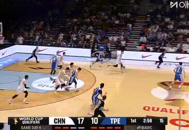 有气势！崔永熙连续得分，中国男篮19-10打停对手中国男篮vs中国台北男篮