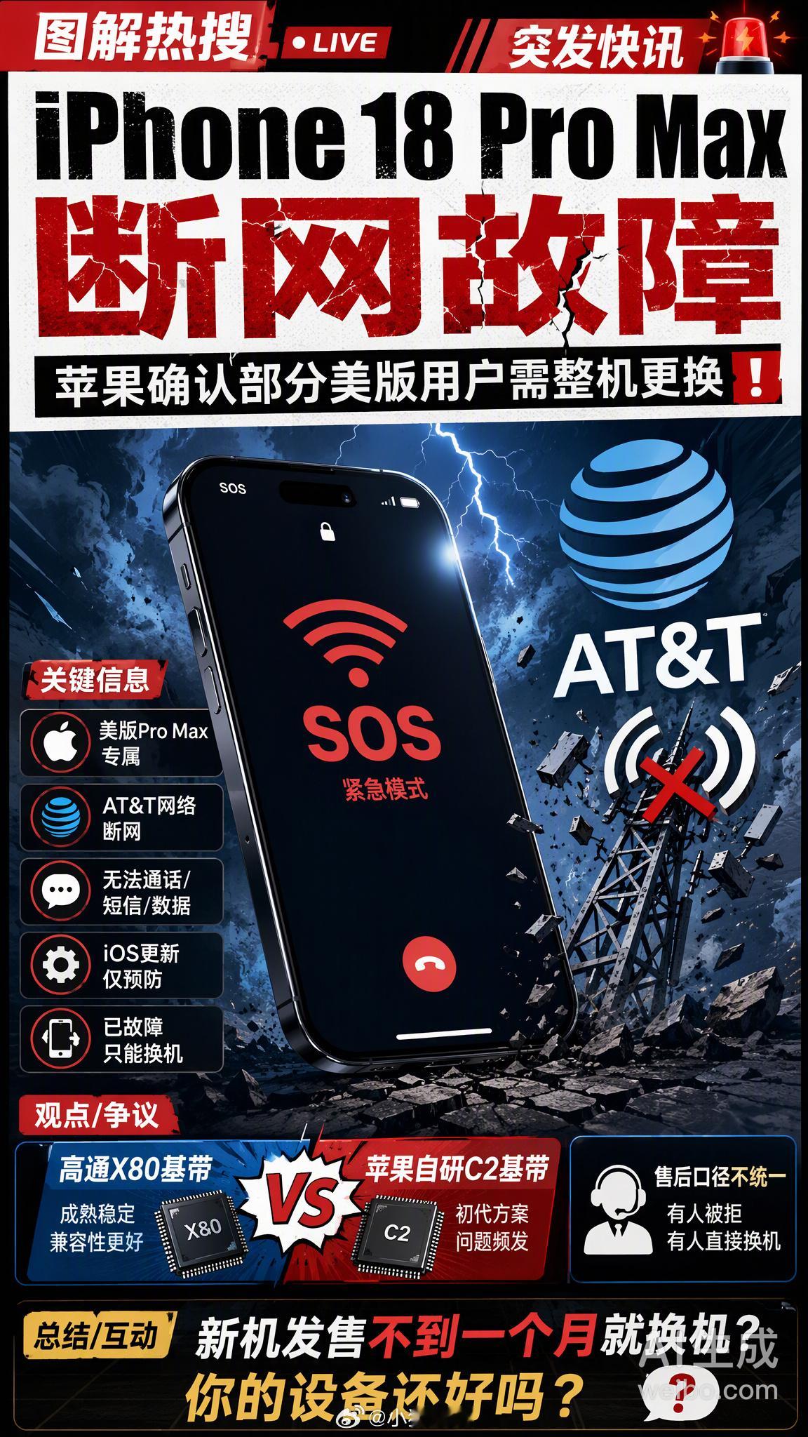 苹果将为受影响用户免费更换新机美版iPhone 18 Pro Max因基带适配缺