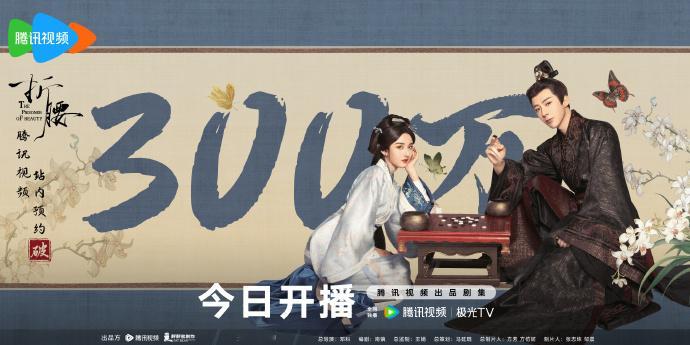 《折腰》300万预约量的成绩太亮眼了！刘宇宁和宋祖儿这对新鲜组合带来的惊喜感，加