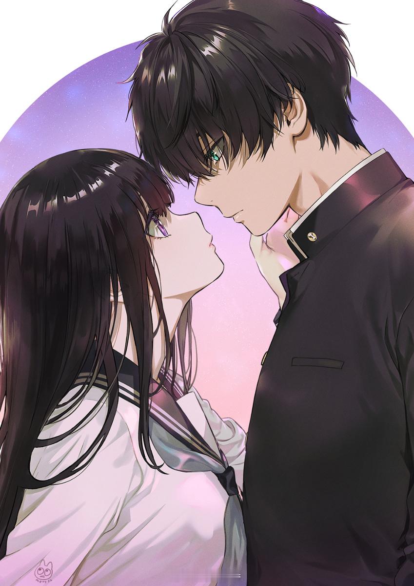 还是真情侣好磕~[舔屏][舔屏]画师 :2750098冰菓动漫 ​​​