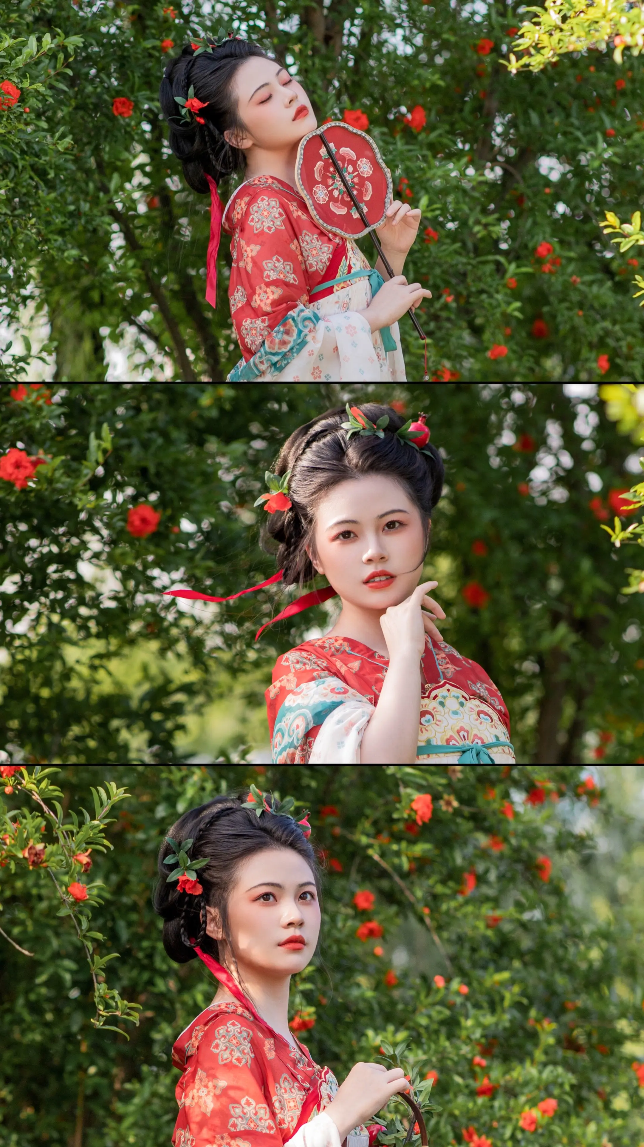 终于懂古人为何偏爱“石榴裙”了。石榴花的颜色好热烈，这抹初夏的红也太美了！