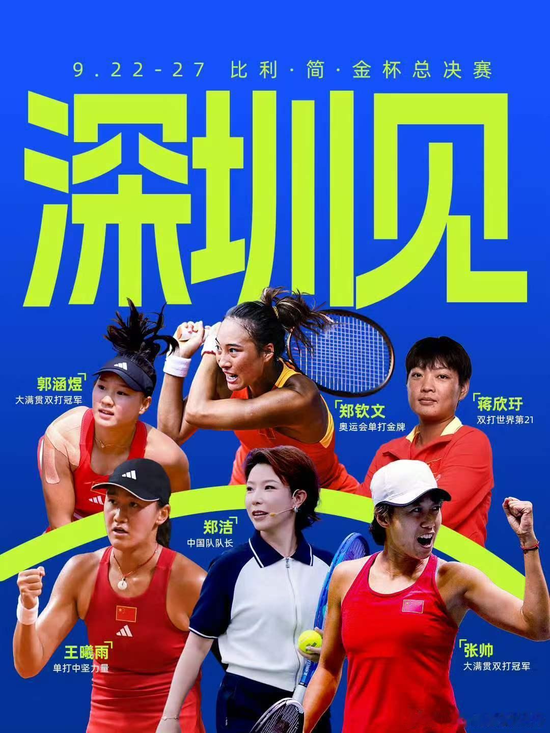 🔵比利简金杯总决赛即将开打中国队出战球员&领队title介绍1. 郑钦文：奥运