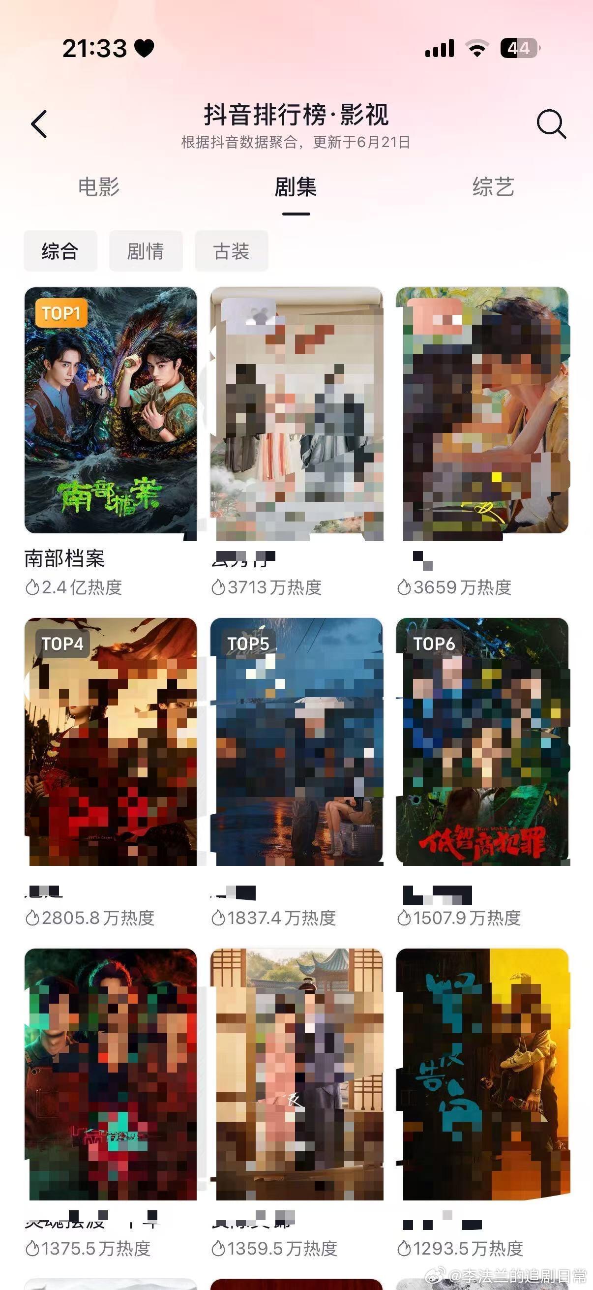 南部档案热度新高《南部档案》真的做到大爆了吧？这热度很可以了！我怕有粉丝滤镜，所