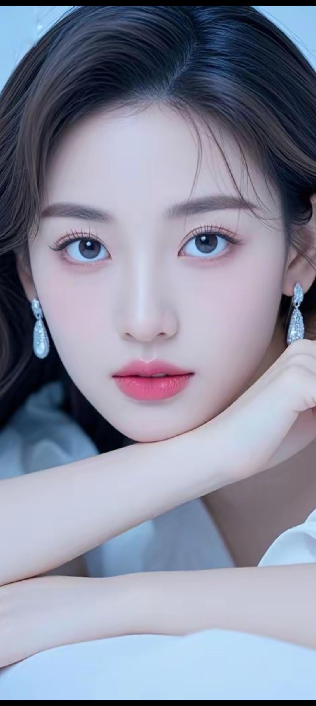 梦幻少女风，甜美可人，闪耀耳环，温柔动人