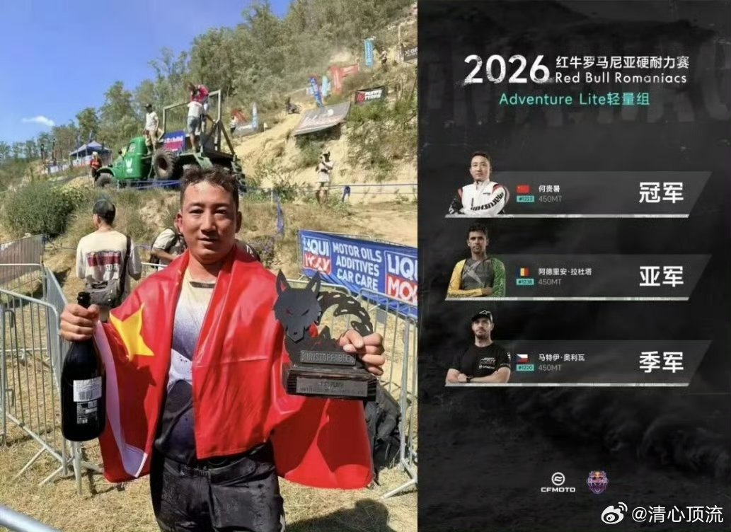 云南小伙驾国产摩托勇夺世界冠军  看到这个云南的小伙能够夺得了冠军的成绩，真的是