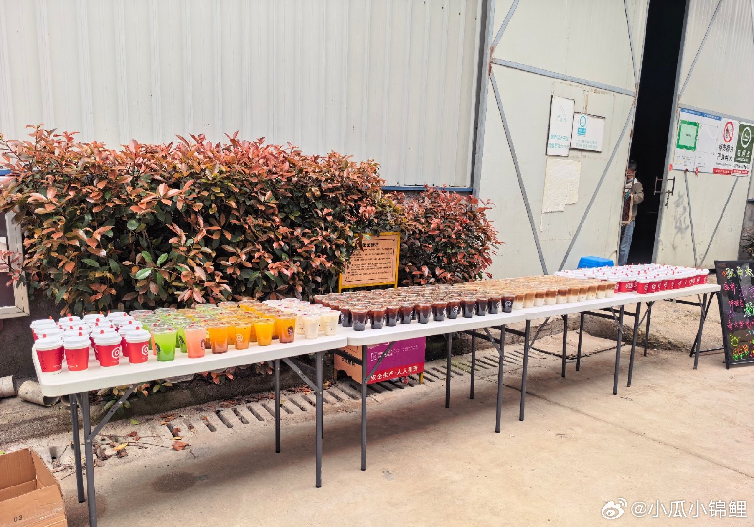 杨幂请剧组工作人员喝咖啡咯 