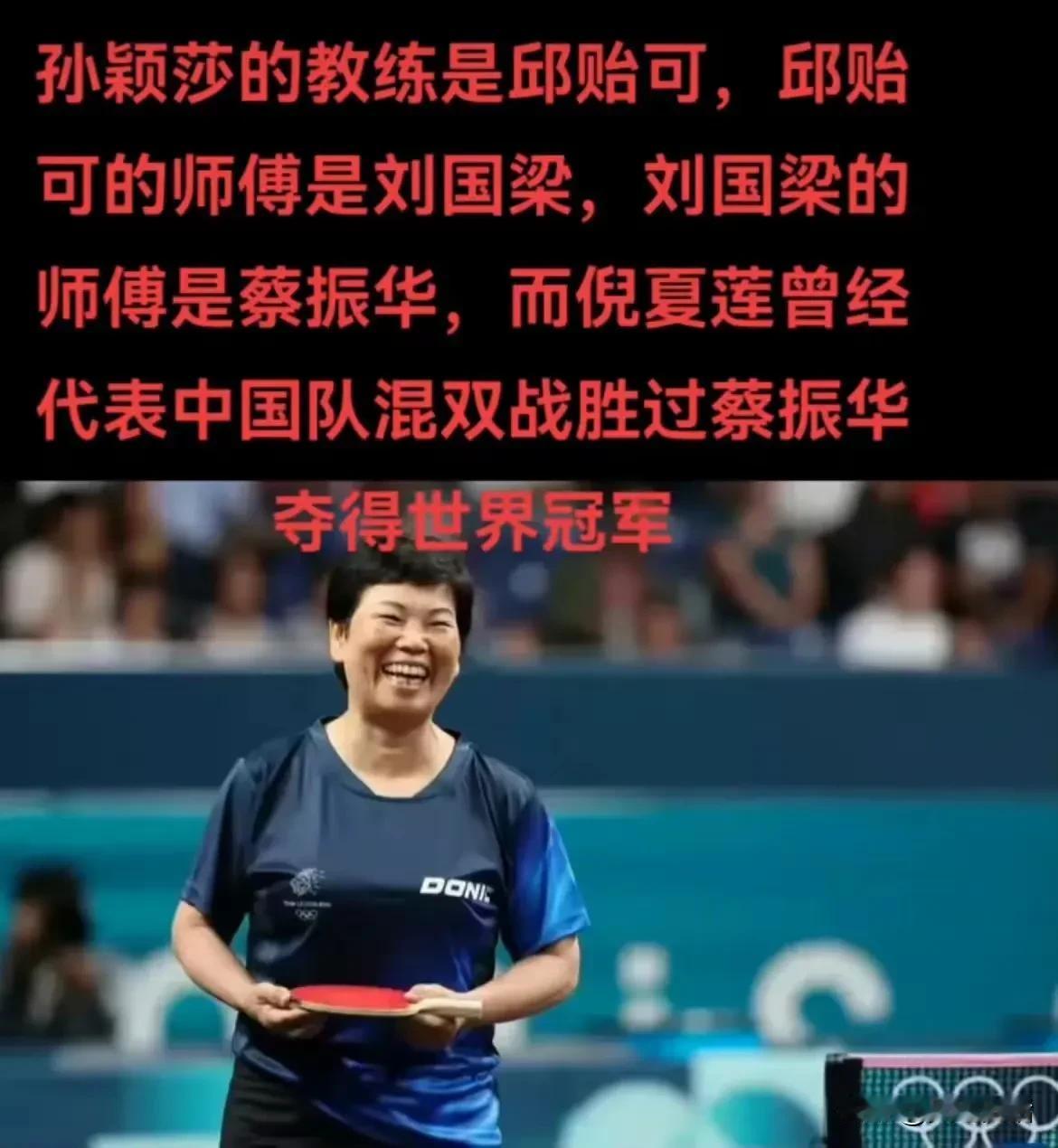 61岁倪夏莲在乒坛辈分有多高？

24年巴黎奥运会，61岁倪夏莲参加女子乒乓球比