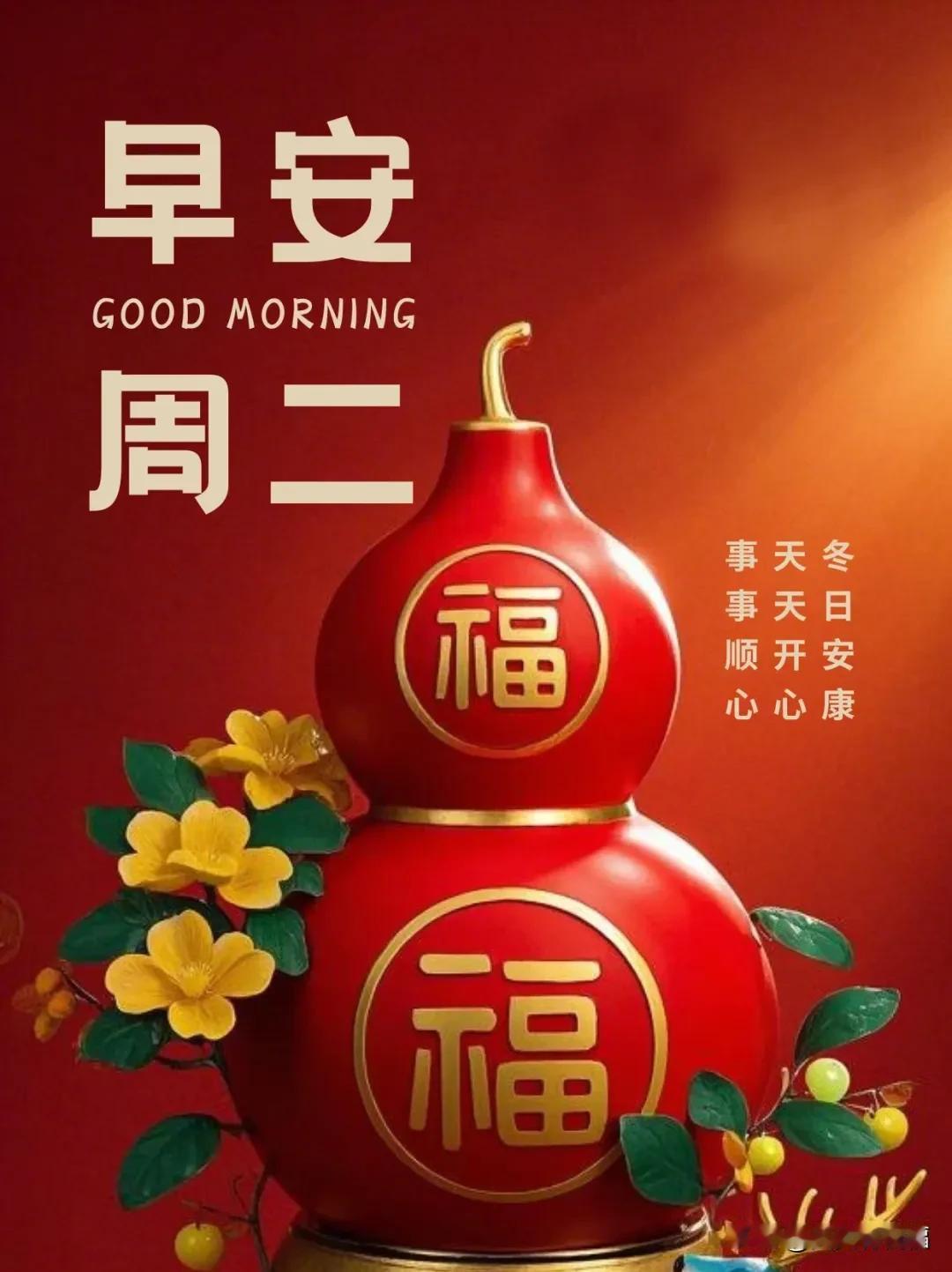 早上好，漂亮的周二早安祝福图片及祝福语，请查收

早安●图片
Good Morn