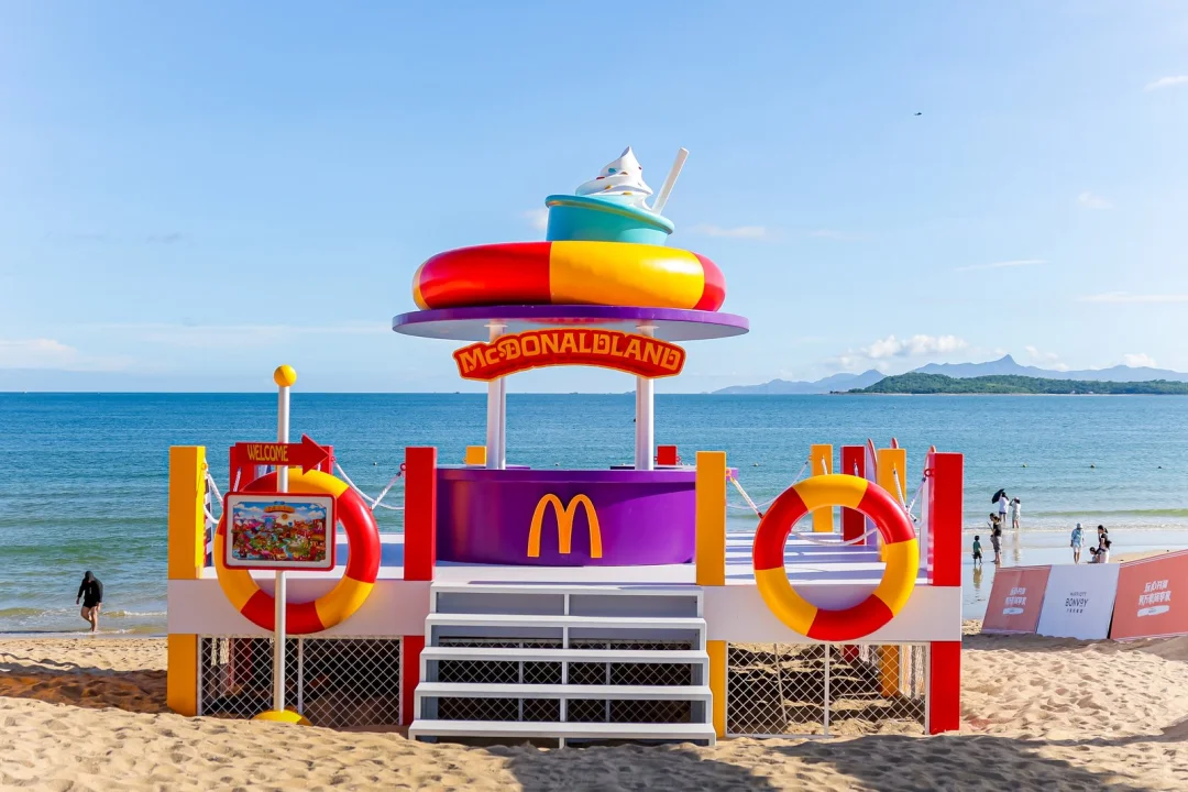 佳兆业万豪酒店沙滩🏖️的麦门也太出片了吧