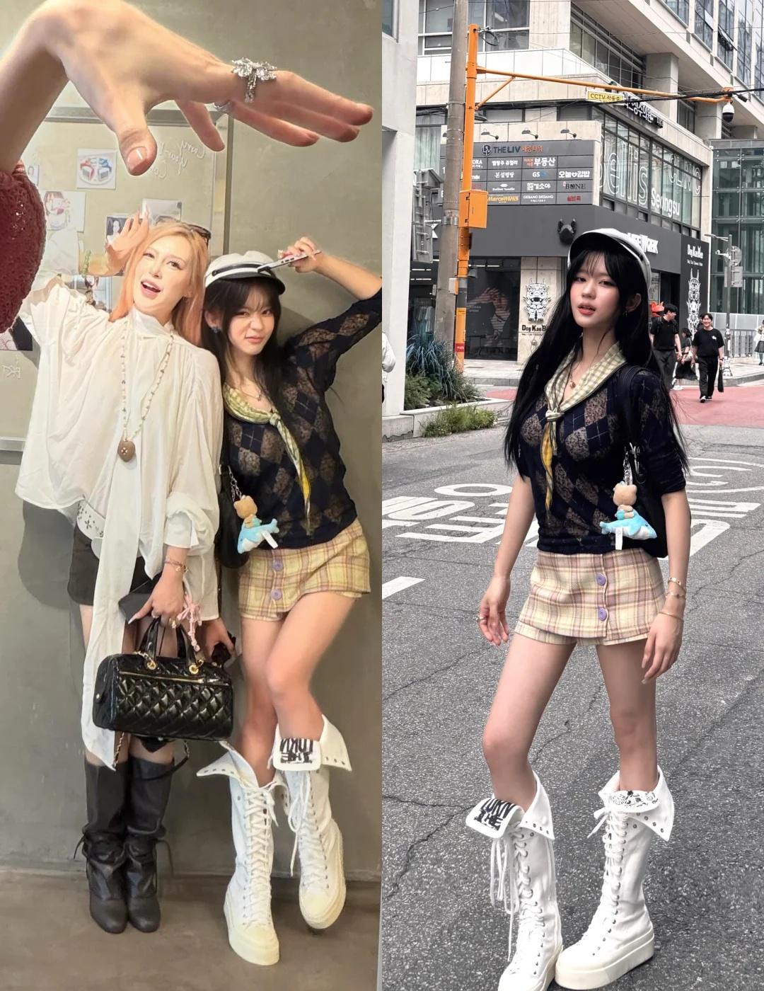 克莱鹅私服真的好会穿！
超显腿长的高帮帆布靴
Cr.@克莱鹅
	
24ans
I