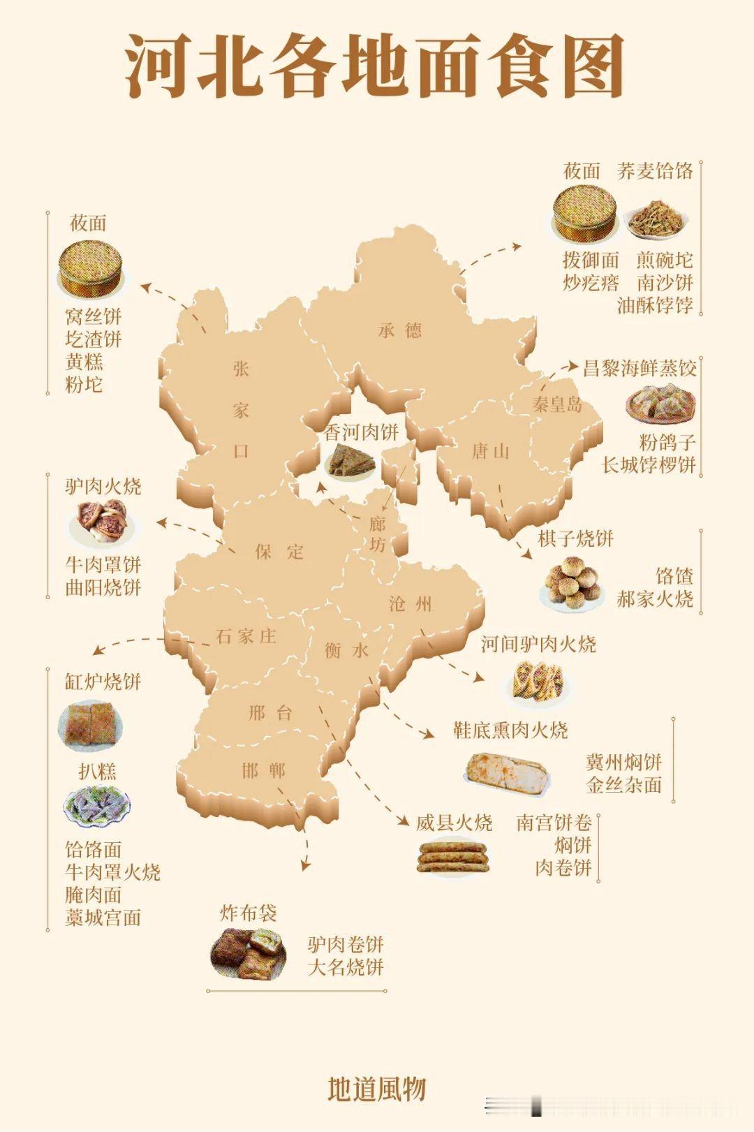  
因为佛系低调，河北被一些人称为“美食荒漠”，但河北的碳水们可不答应！
 
作