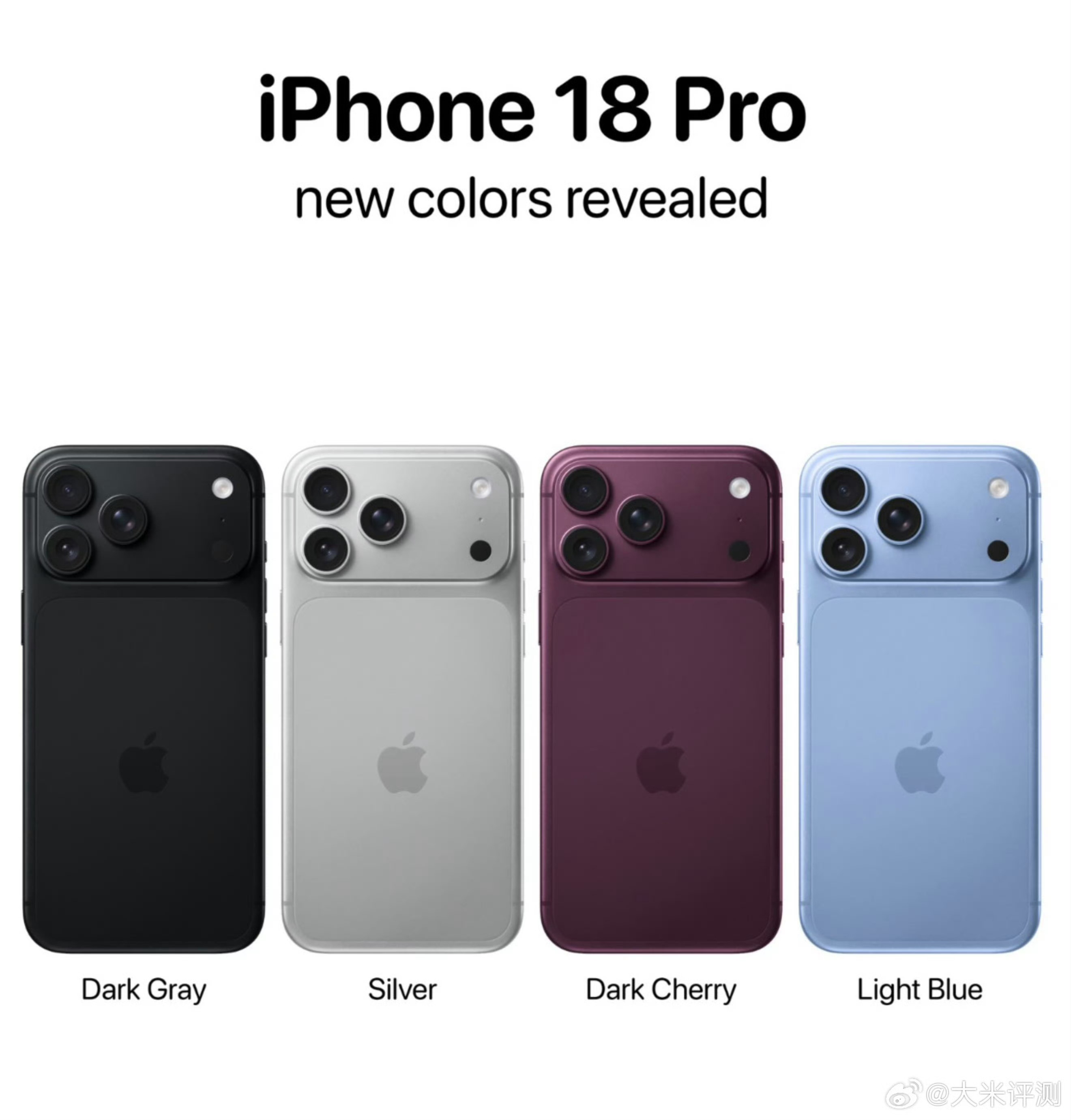 iPhone18Pro 配色今年要买的话，那就是银色和蓝色，蓝色有点像远峰蓝的意