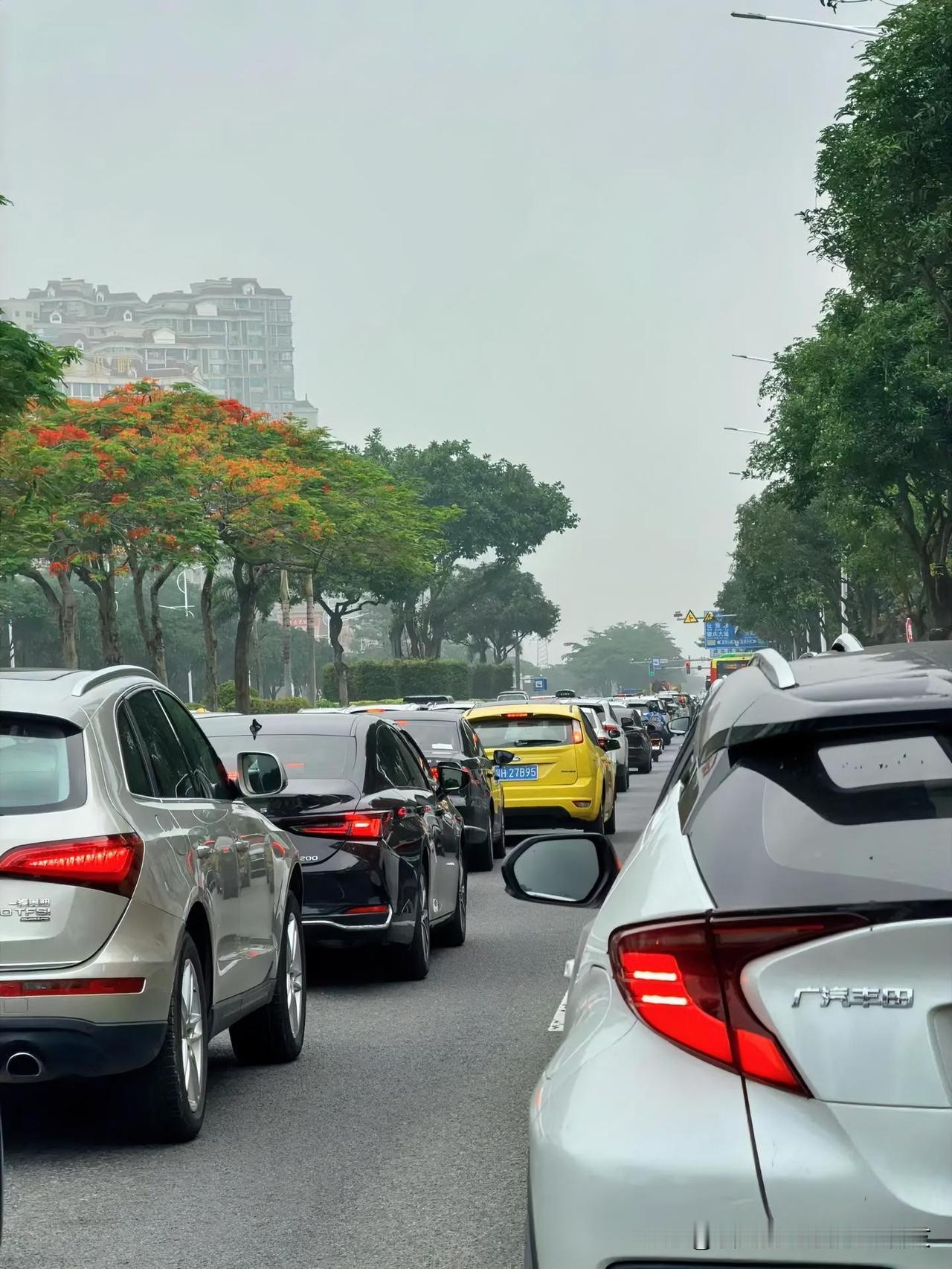 下班堵车有感｜人生最好的状态，是允许一切慢下来

下班归途，道路堵得水泄不通。长