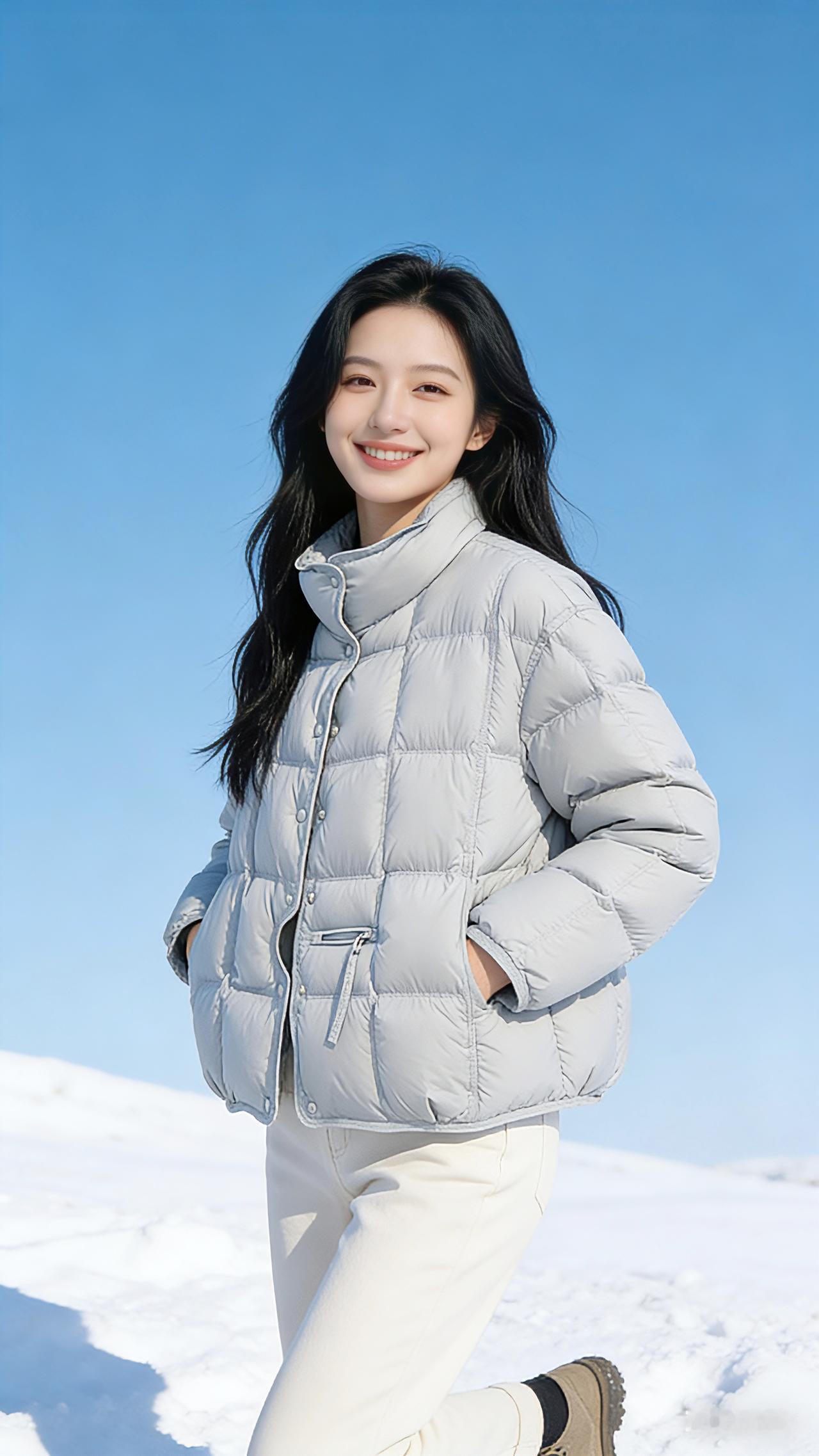 雪色里的温柔序章
 
冬日的风裹着碎雪掠过旷野，澄澈的蓝天像一块被洗练过的蓝宝石