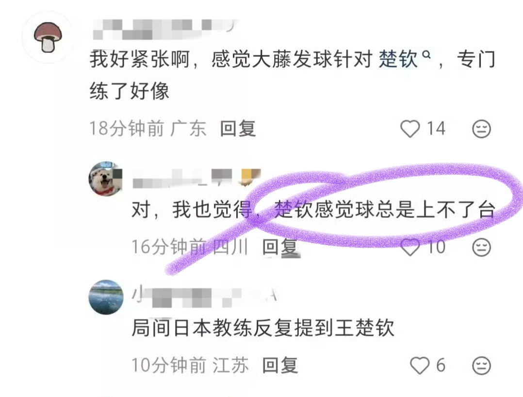 王楚钦孙颖莎vsa勒布伦大藤沙月自家也觉得王楚软接不住大腾发球，混双他谁也接不住