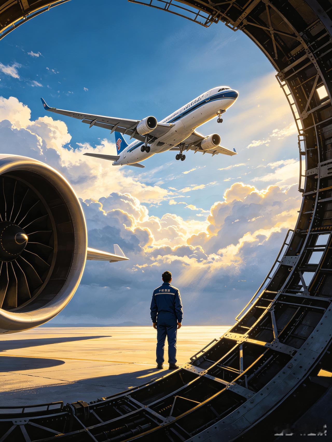 [航空梦的托起者]
 
浩瀚长空，云海苍茫，每一架逐梦蓝天的战鹰、每一次平稳的云