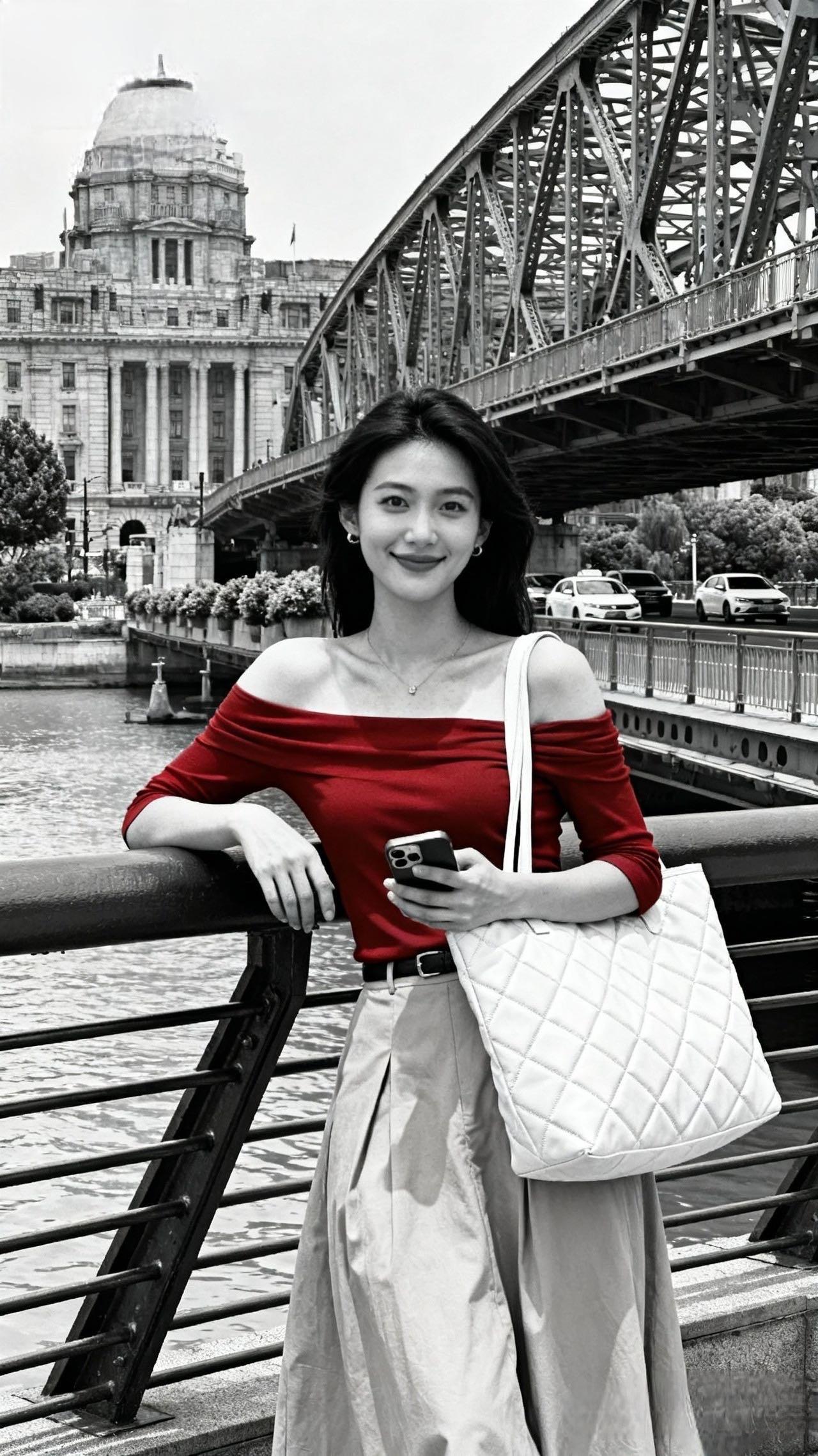 宝子们！今天这身“老上海氛围感作弊装”直接让我在江边被路人夸了三次“好会穿”！