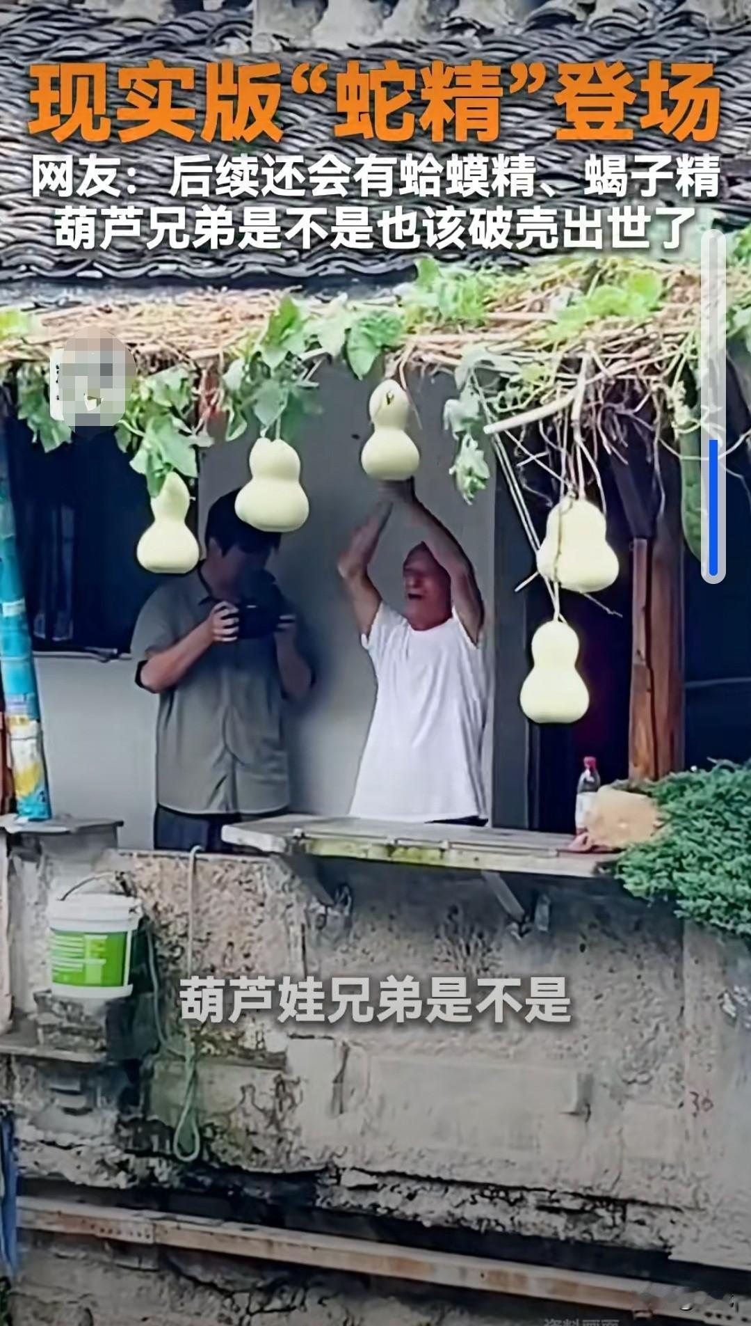 葫芦娃打卡地蛇精都来了，
蛤蟆精，蝎子精还会远吗？
 
绍兴书圣故里，现实版葫芦