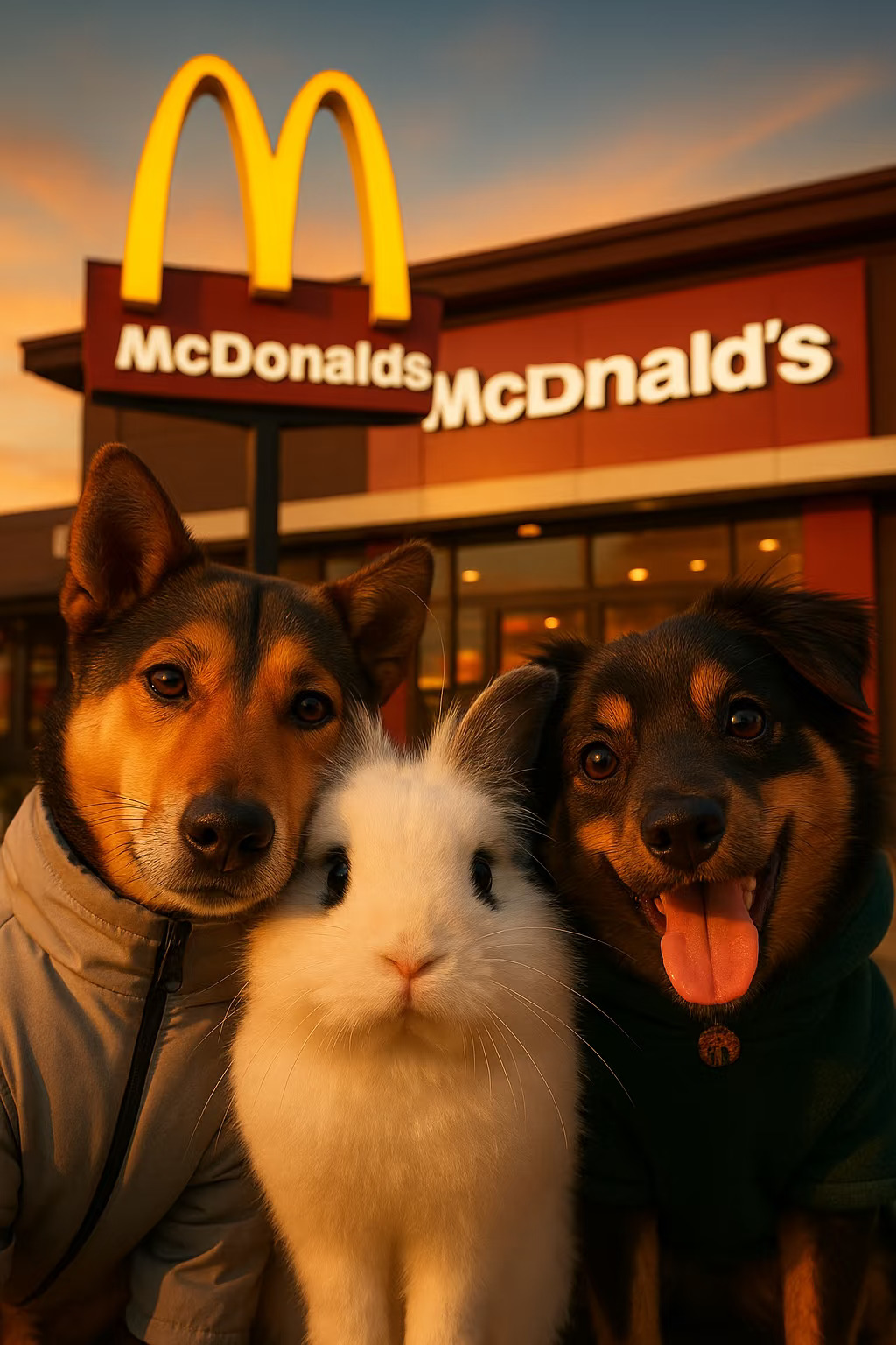 宝哥带两小弟一起出去玩🐰