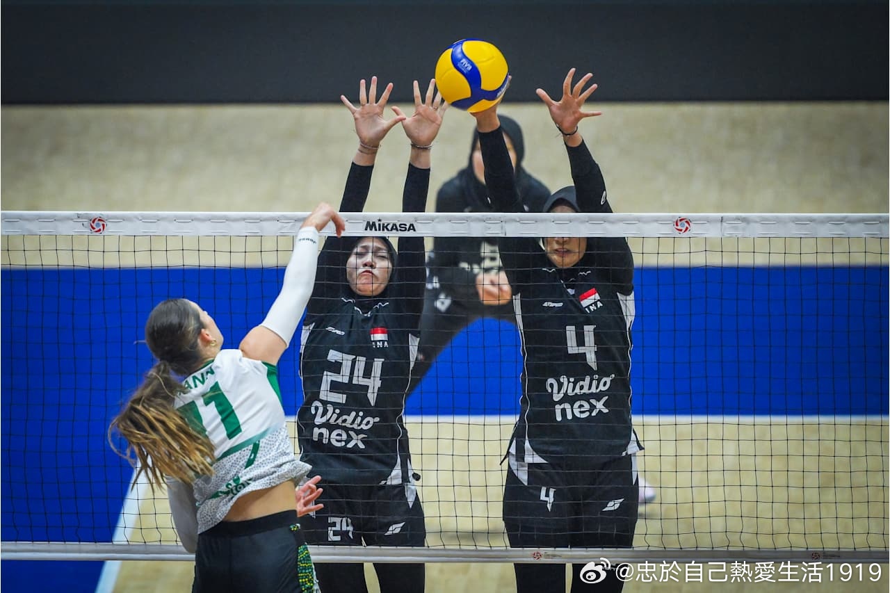【女排亚锦赛】B组，印度尼西亚3-0澳大利亚（25-18,25-17,25-21