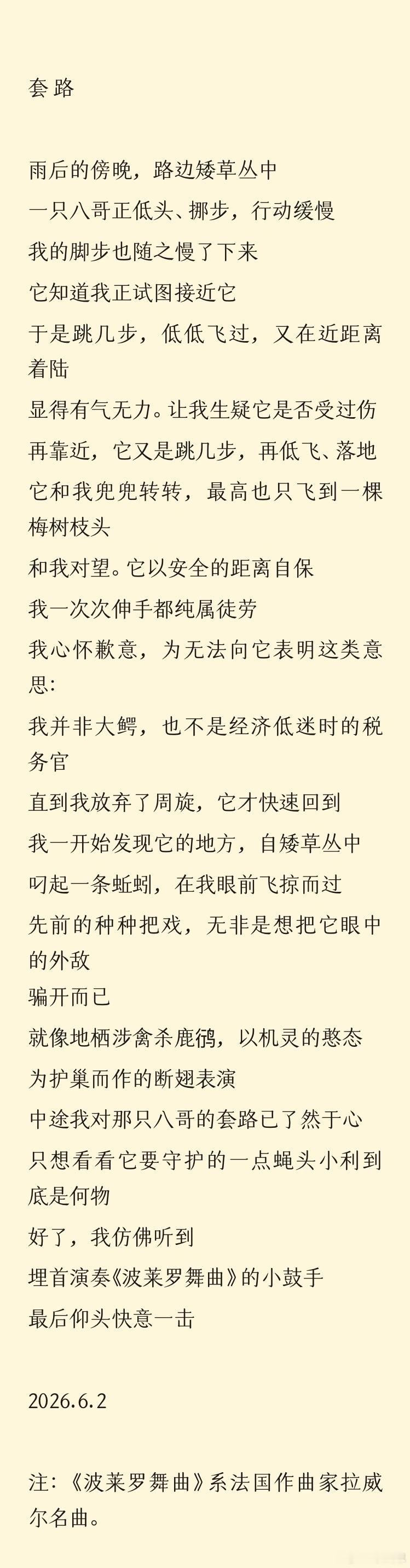 套  路 