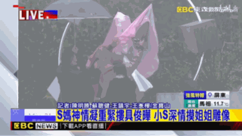 具俊晔给大S雕塑揭幕现场。截至目前你对具俊晔的观感如何？具俊晔穿着27年前大S送