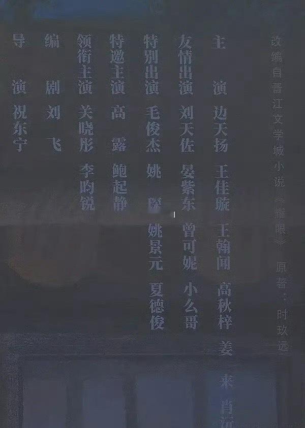 耀眼海报的排序不知道和官博的官宣有没有细微的差别 ​​​