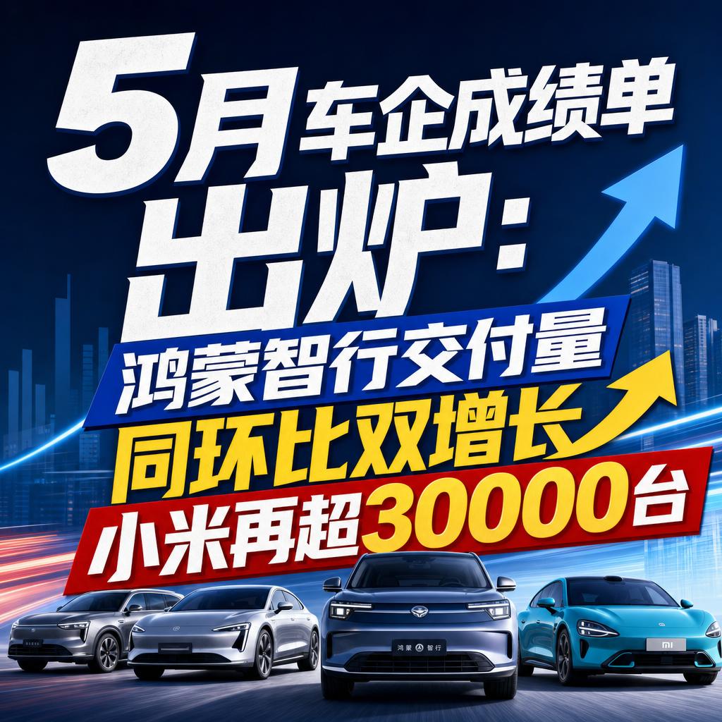 5月新能源车企销量亮眼 行业洗牌信号显现
5月新能源车企的成绩单出炉，几个数字格