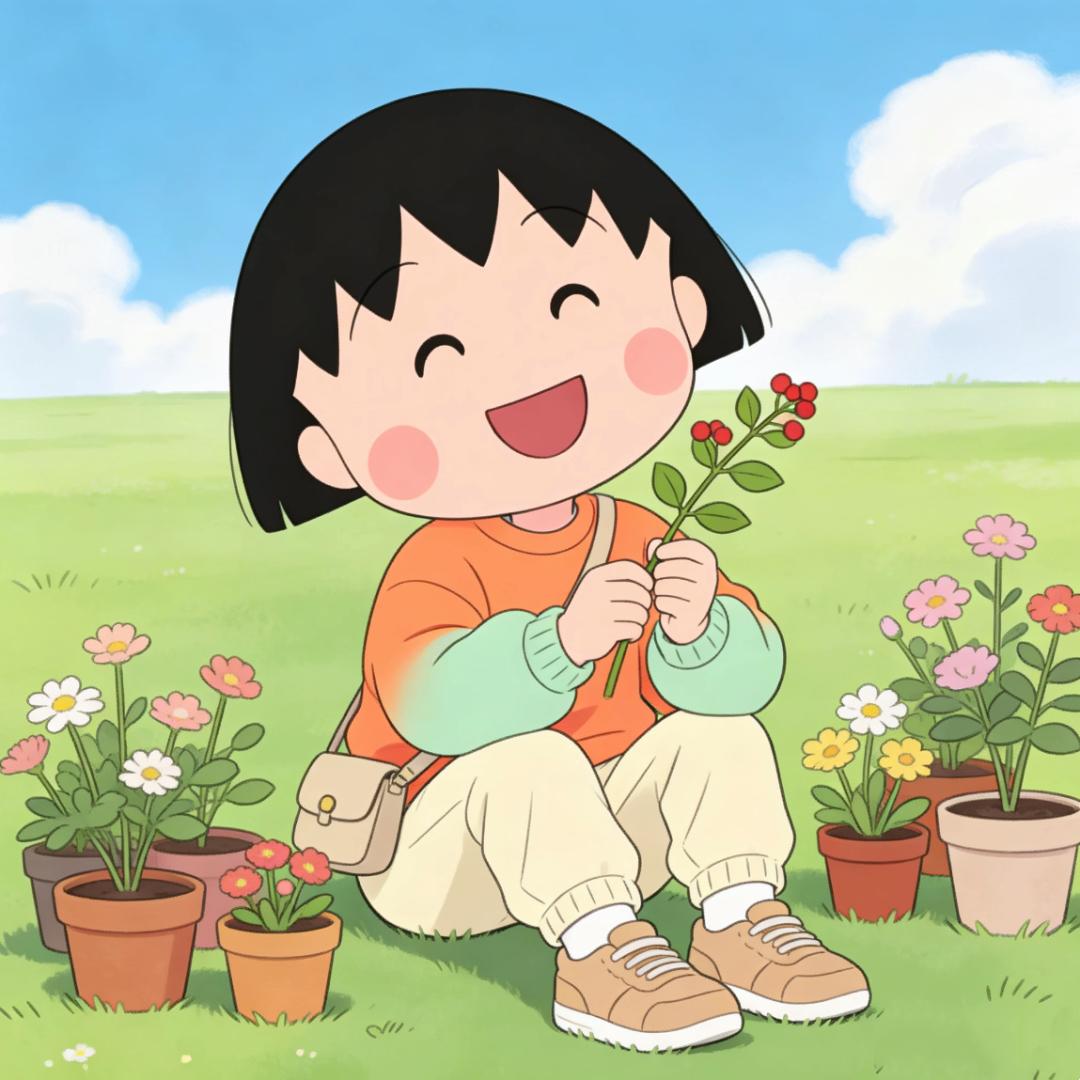 敲可爱的小丸子头像｜不开心就翻篇，继续向阳而行
