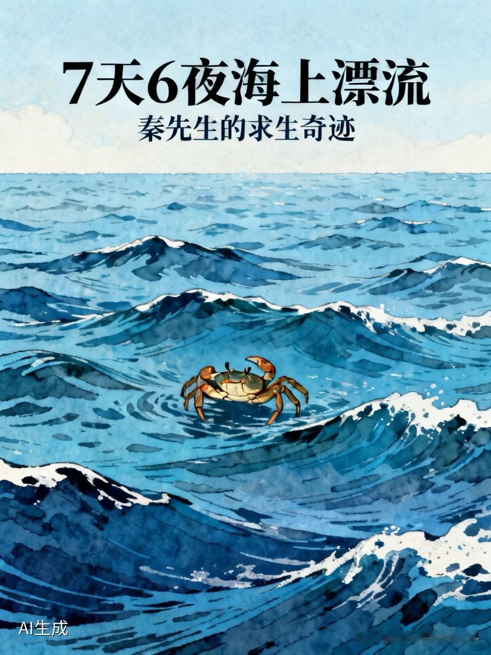 7天6夜海上漂流：一个格子衬衫男人的求生奇迹。181厘米的身高，一件常穿的格子衬