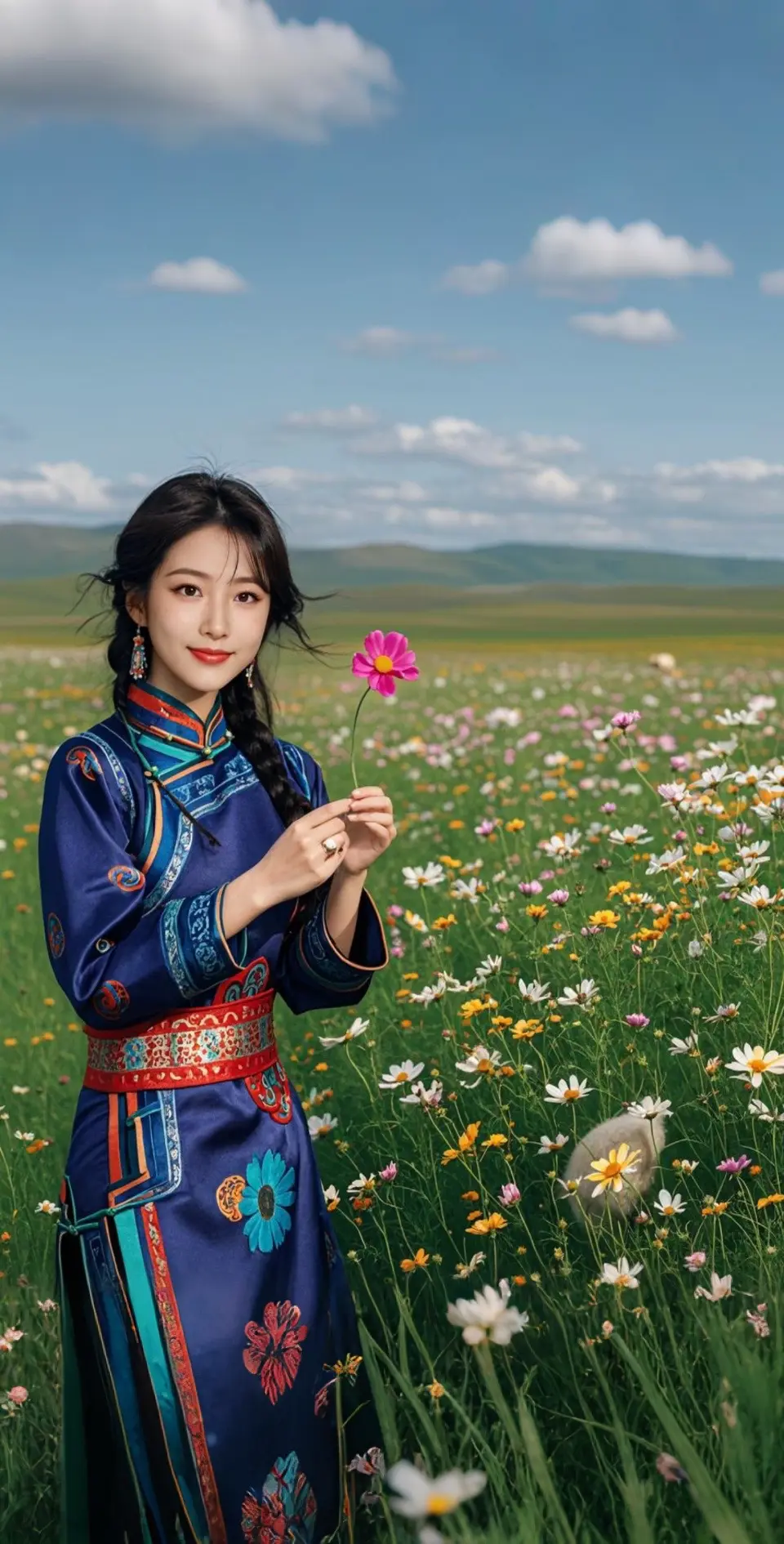 AI扩图 AI草原之花
