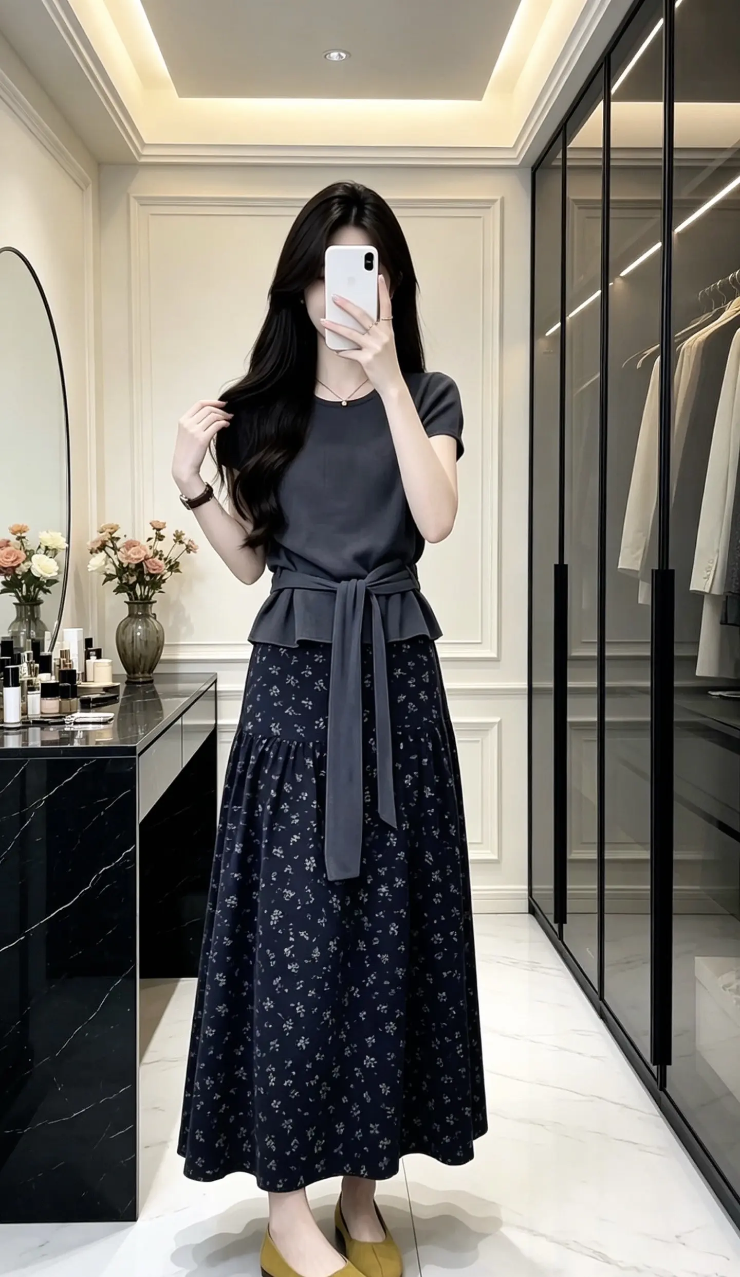 百搭显瘦气质碎花半裙 一眼心动的夏季穿搭 碎花裙 夏季的小设计感穿搭