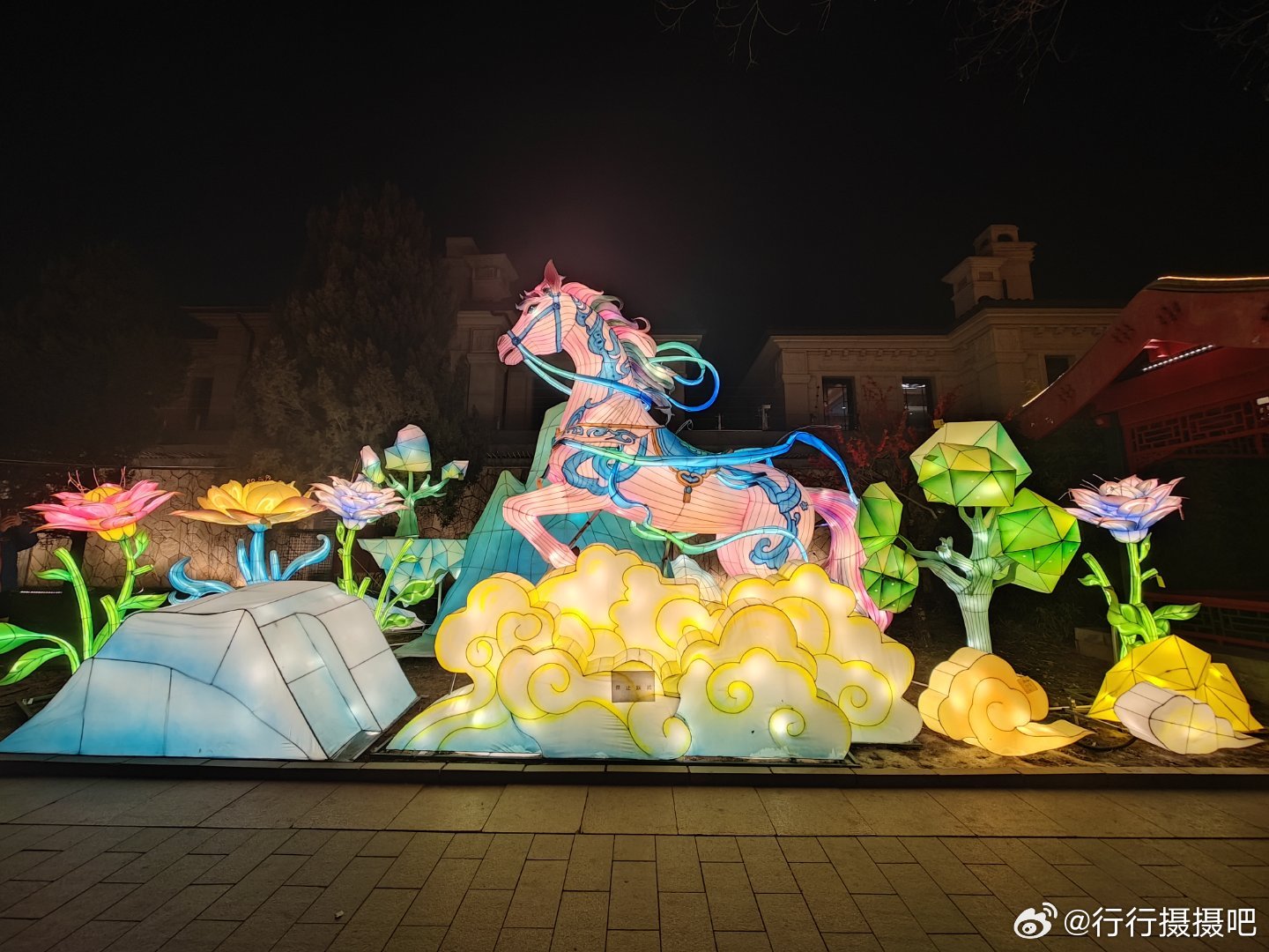 北京同庆街花灯夜景  摄影